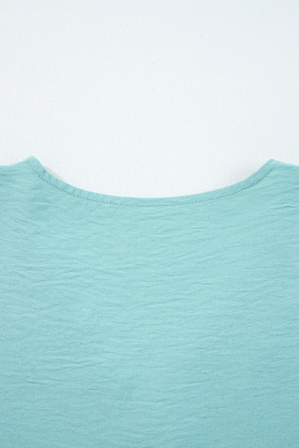 Sky Blue Frilled V Neck Bracelet Sleeve Shift Mini Dress - loveforevers