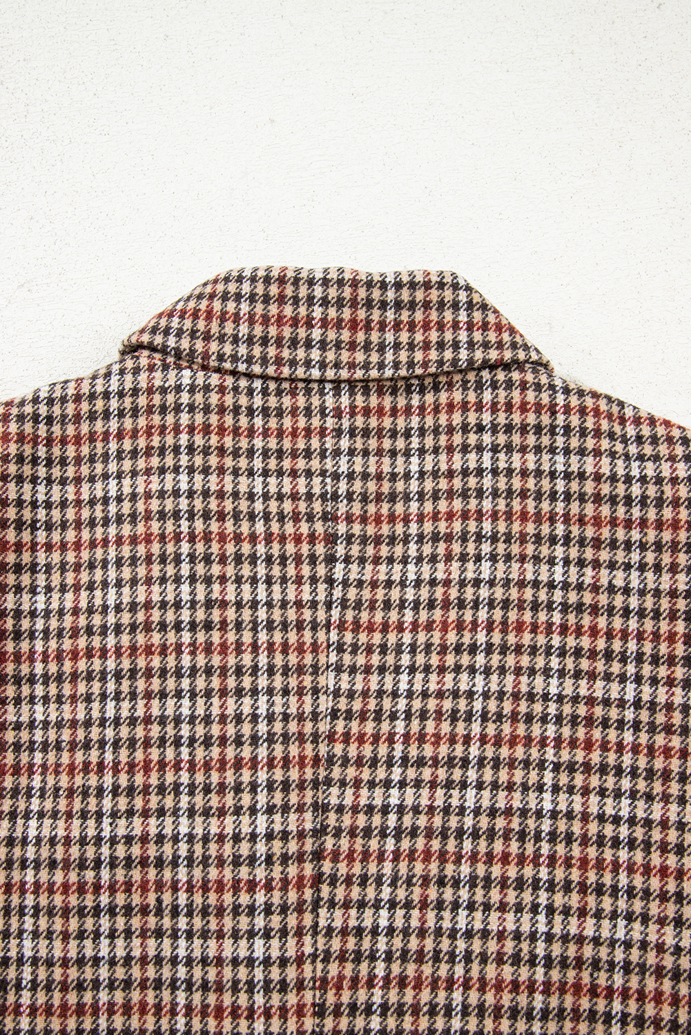 Brown Houndstooth Lapel Collar Blazer - loveforevers