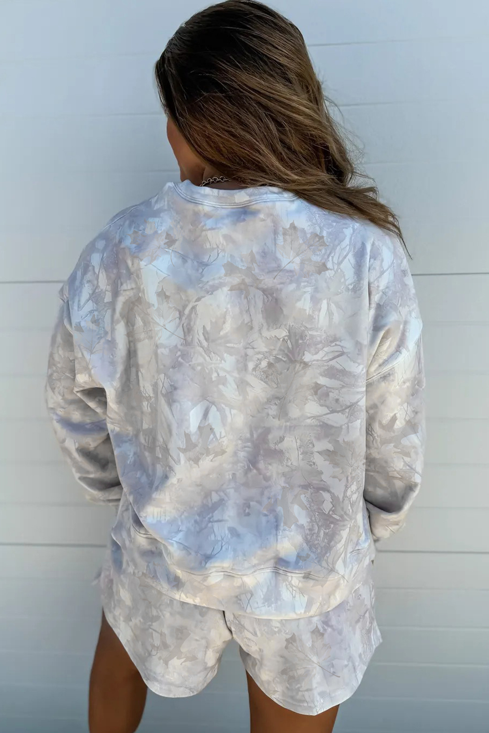 Beige Camo Print Baggy Drawstring Jogger Sweatpants - loveforevers