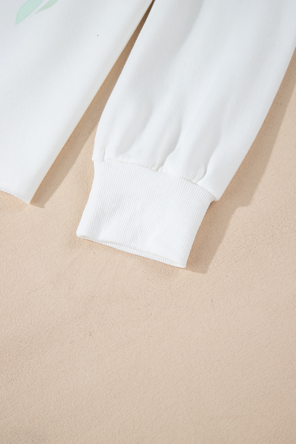 White Bowknot Pattern Drop Shoulder Loose Sweatshirt - loveforevers
