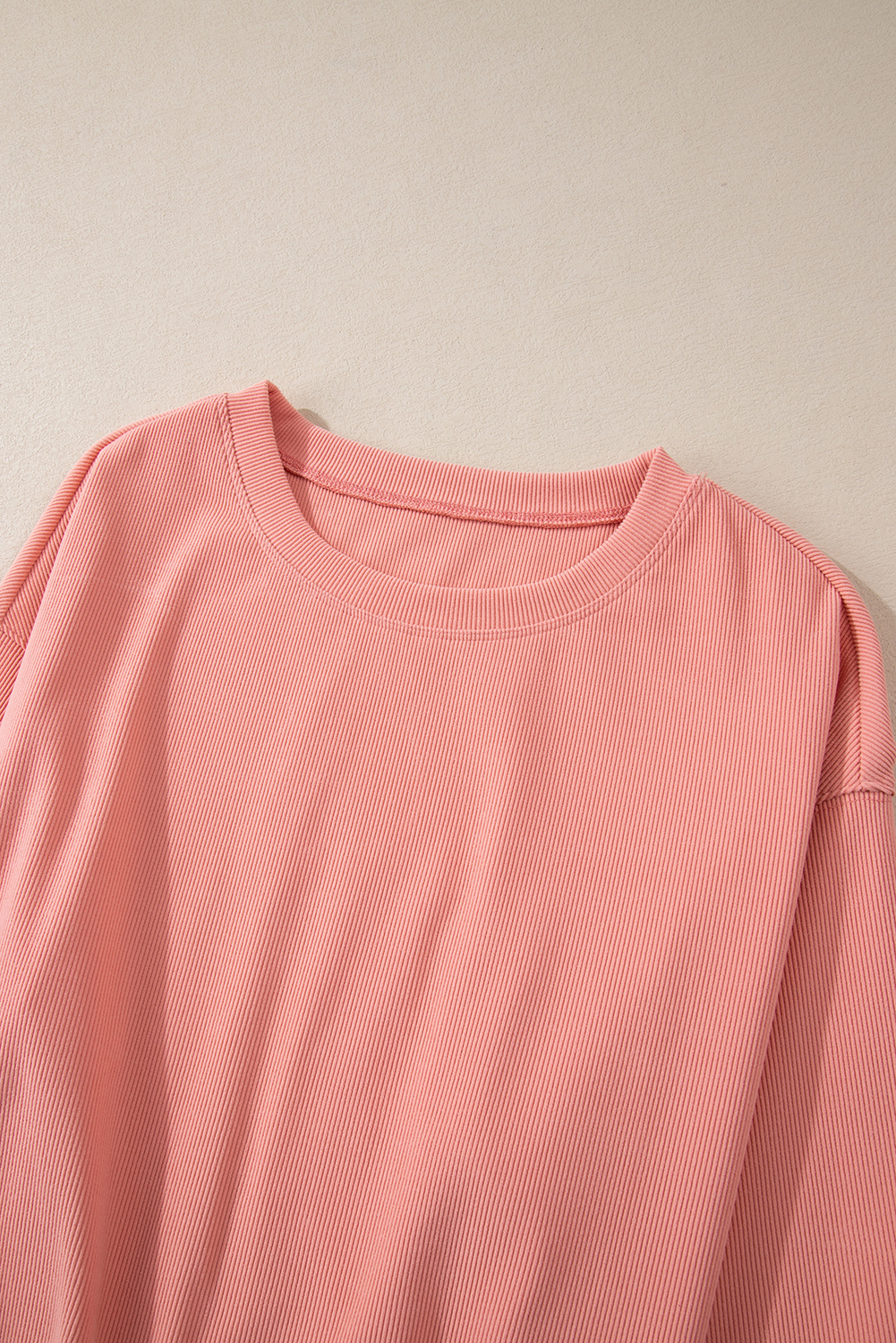 Blossom Ribbed Knit Drop Shoulder Pocketed Two Piece Lounge Set - loveforevers