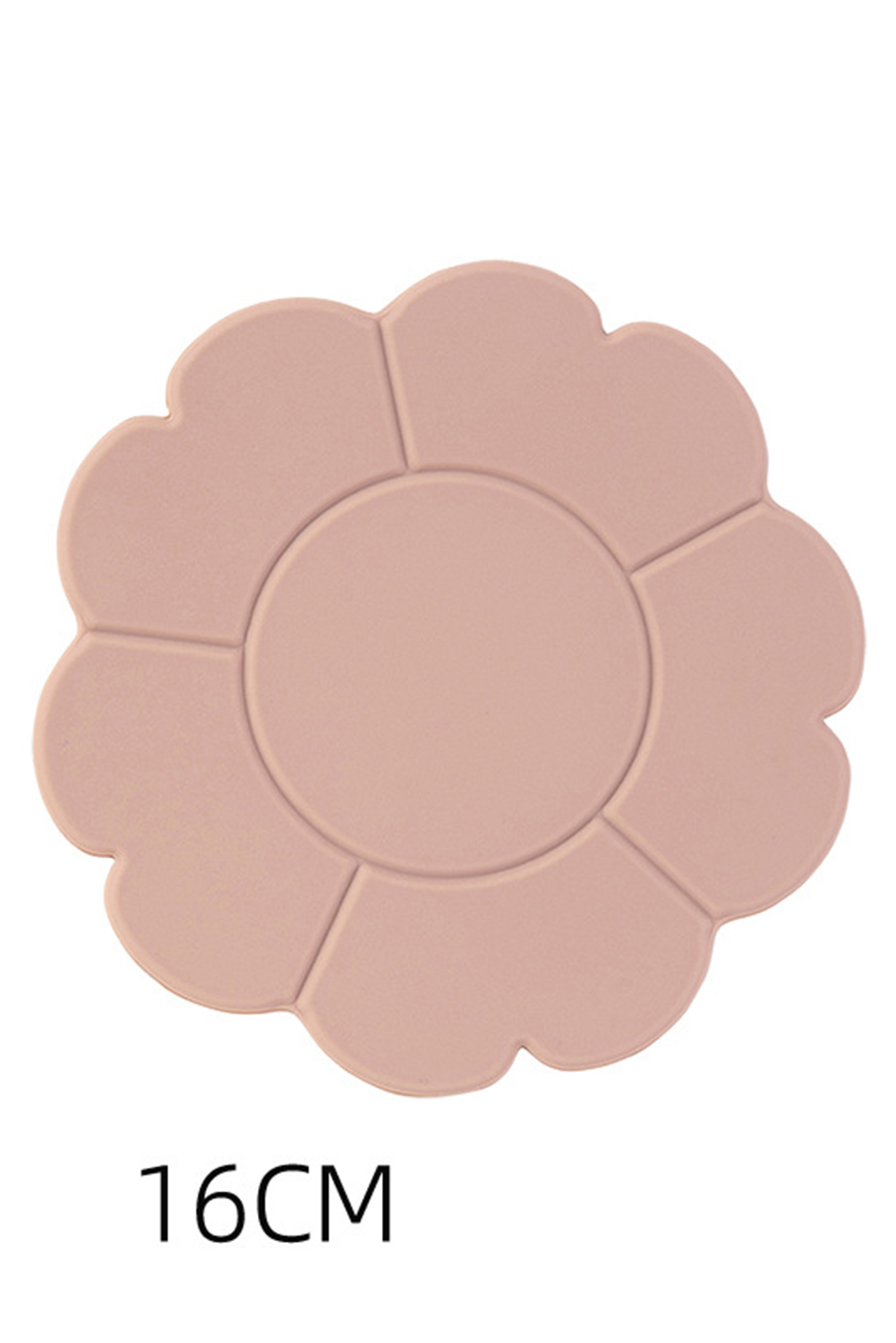 Apricot Pink Flower Shape Silica Gel Heat Insulate Placemat - loveforevers