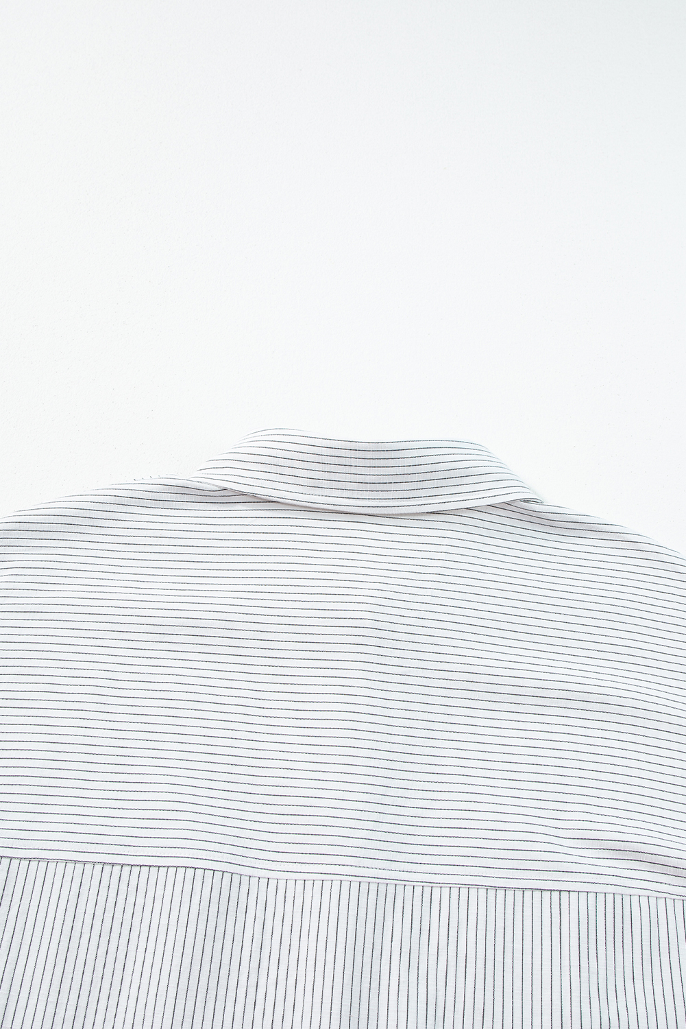 DEAR-LOVER Stripe Roll-tab Sleeve Pocketed Long Shirt - loveforevers