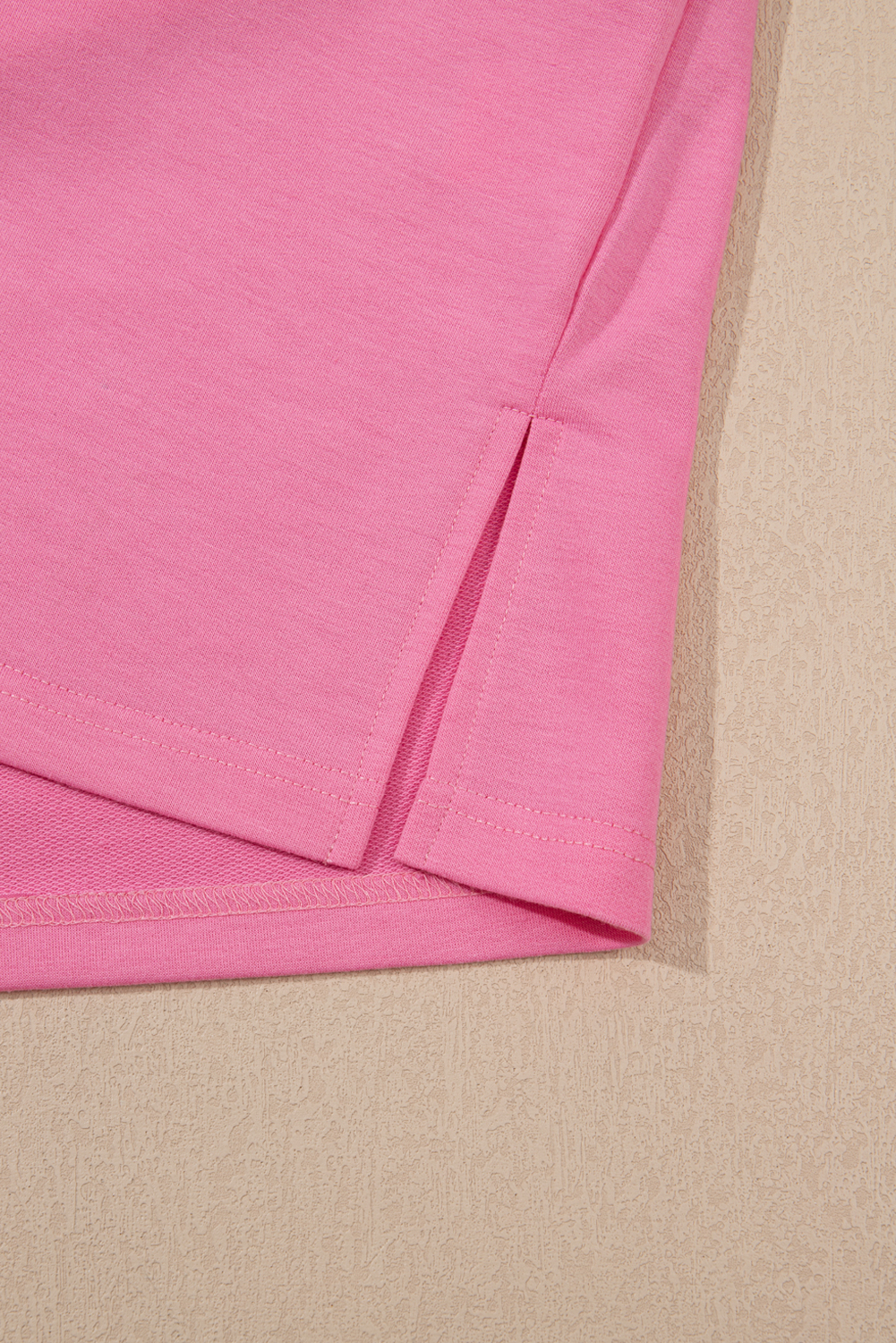 Sachet Pink Varsity Stripe Detail Casual Tee and Pants Leisure 2pcs Set - loveforevers