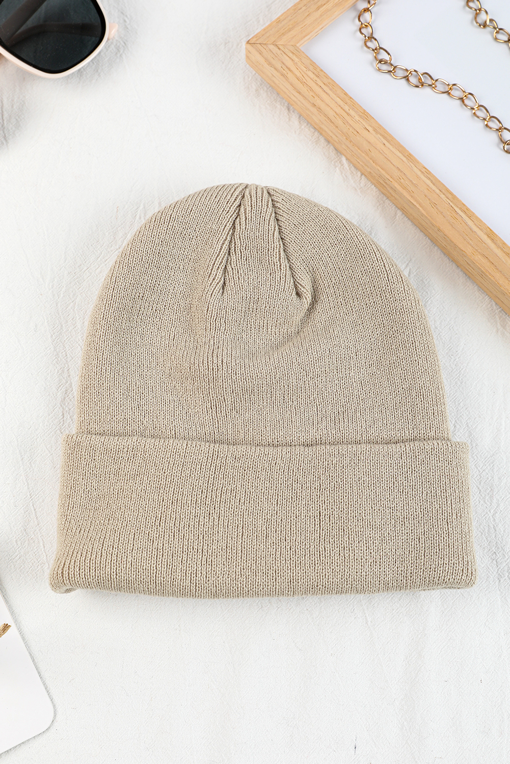 White Smiley Face Eaveless Beanie Hats - loveforevers