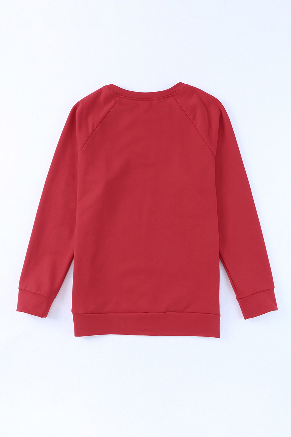 Fiery Red Chenille MERRY Christmas Raglan Sleeve Sweatshirt - loveforevers