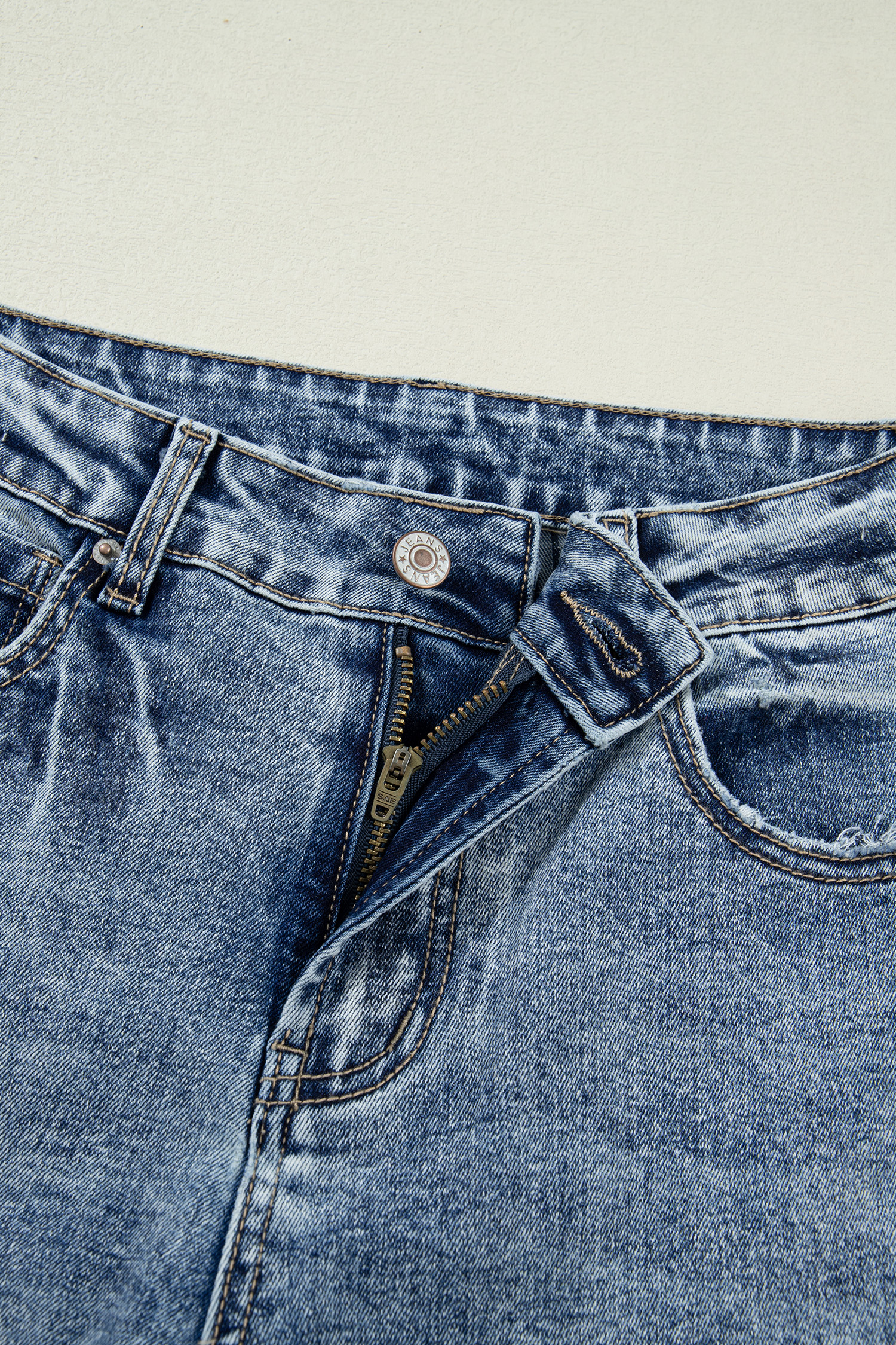 Ashleigh Blue Cuffed Straight Loose Jeans - loveforevers