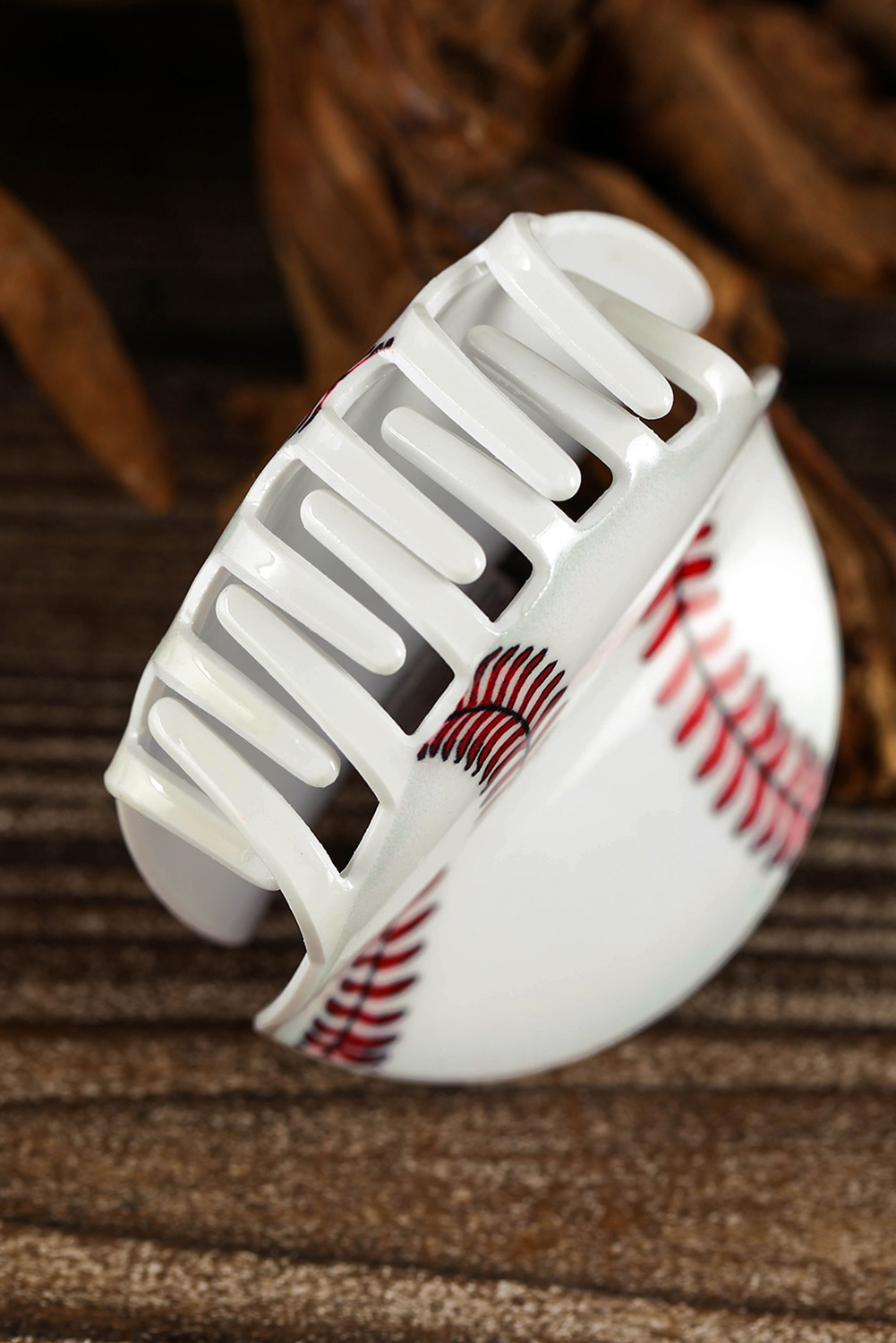 White Ball Pattern Acrylic Large Hair Claw Clip - loveforevers