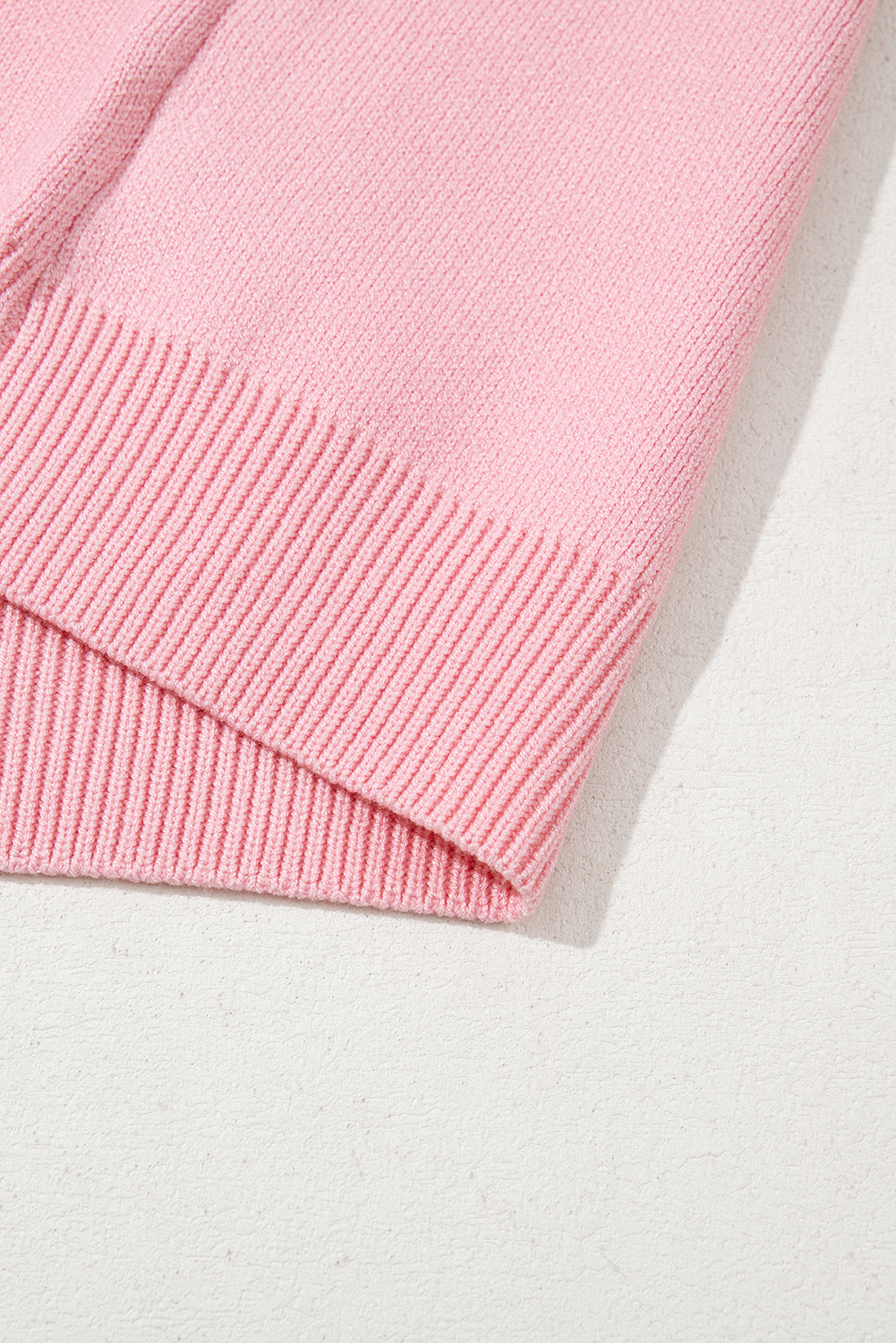 Pink Bow Graphic Drop Shoulder Round Neck Sweater - loveforevers