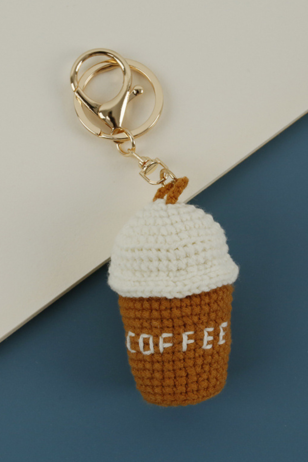 Thai Curry Crochet Coffee Pendent Keychain - loveforevers