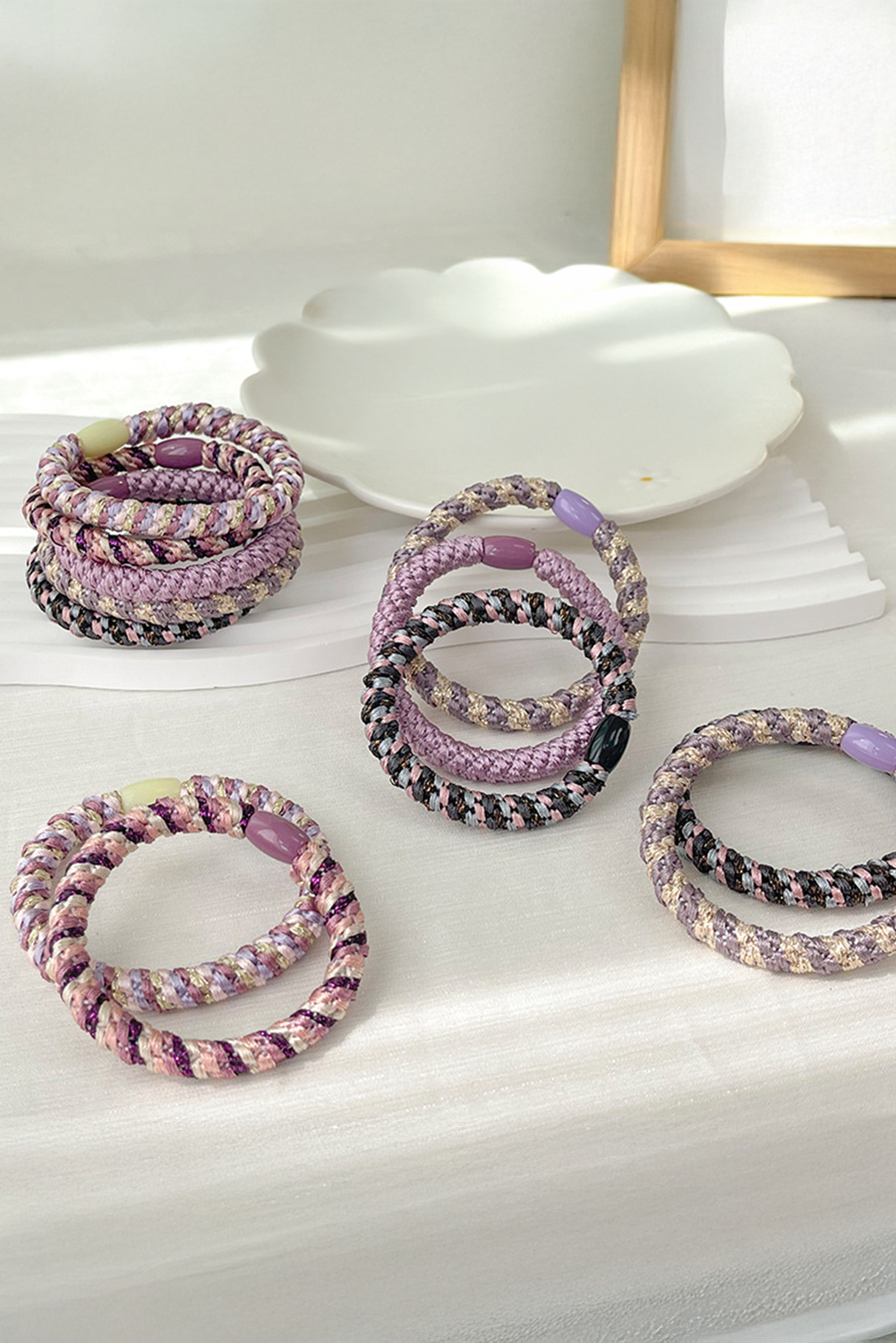 Phalaenopsis 15 pcs/box Elastic Braided Hair Tie - loveforevers
