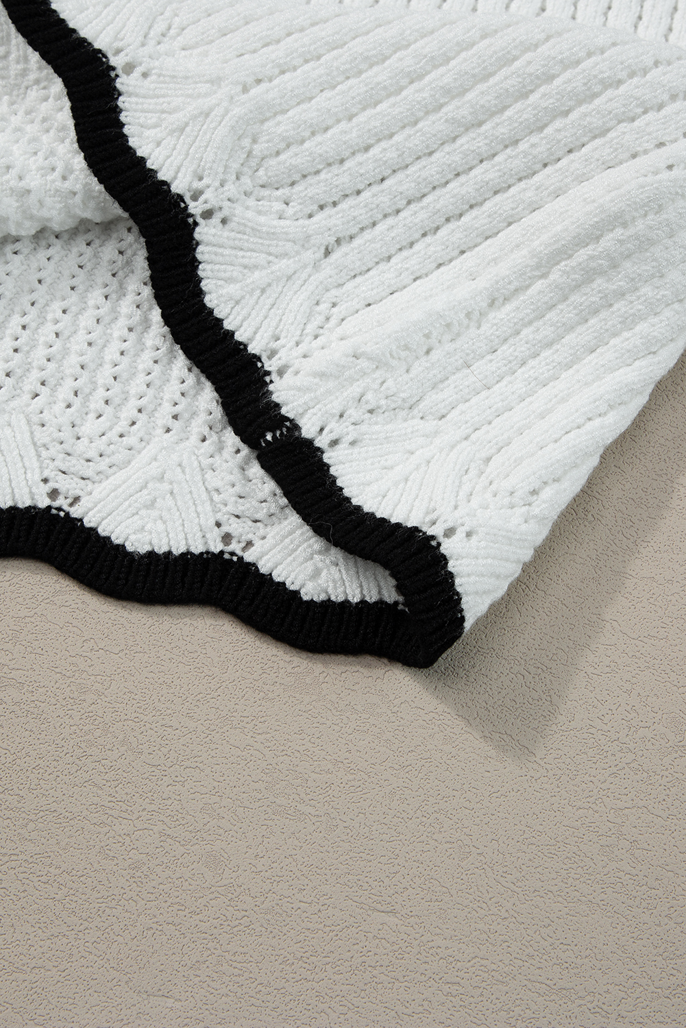 White Crochet Eyelet Flounce Tank Top - loveforevers