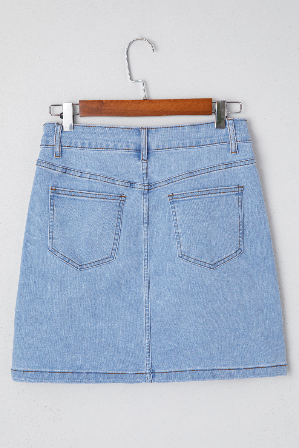 Beau Blue Western Embroidered Denim Mini Skirt - loveforevers