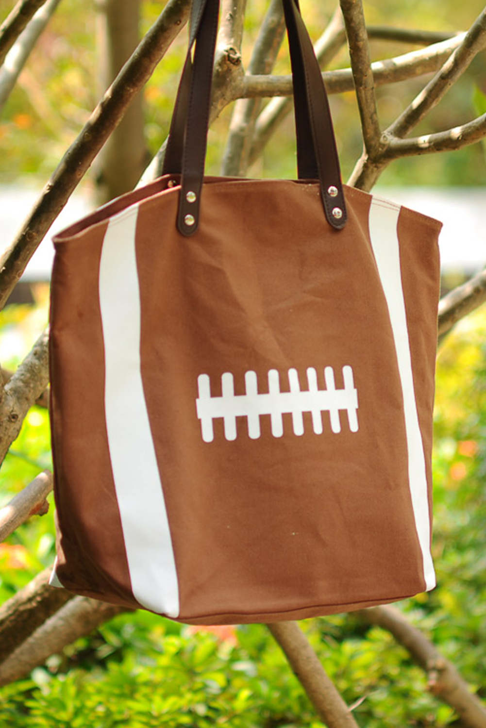 White Baseball Pattern Canvas Large Tote Bag - loveforevers