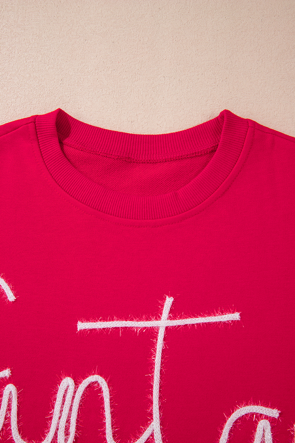 Fiery Red Christmas Santa Baby Tinsel Graphic Sweatshirt - loveforevers