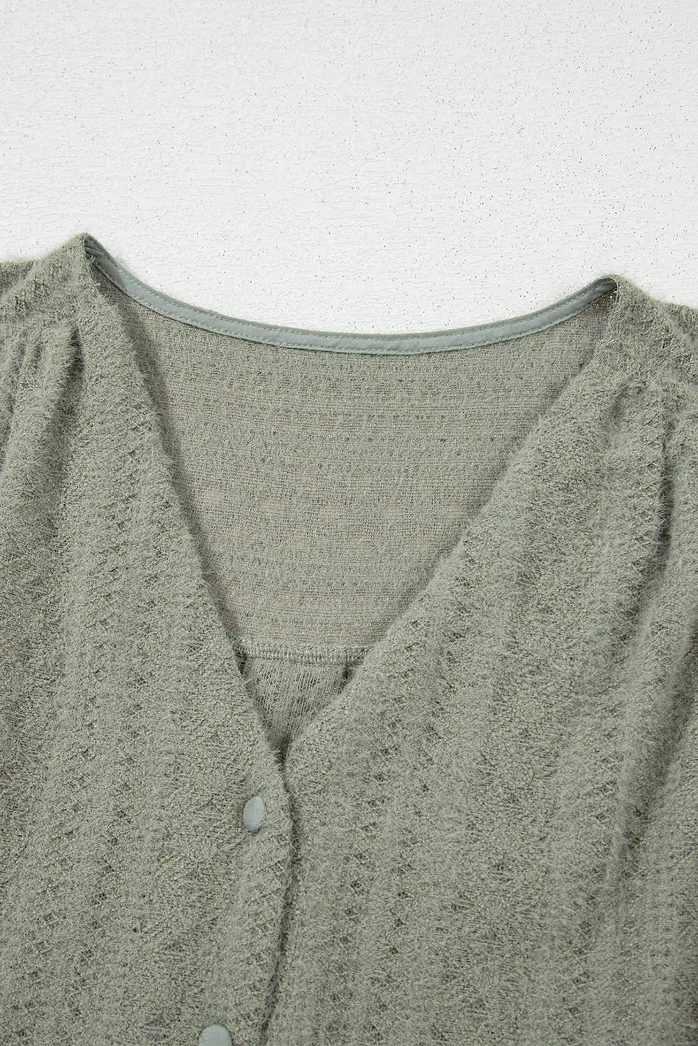 Laurel Green Flutter Sleeve Lace V Neck Shirt - loveforevers