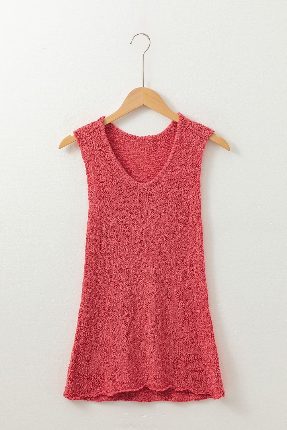 Flamingo Textured Knit U Neck Slim Fit Sweater Vest - loveforevers