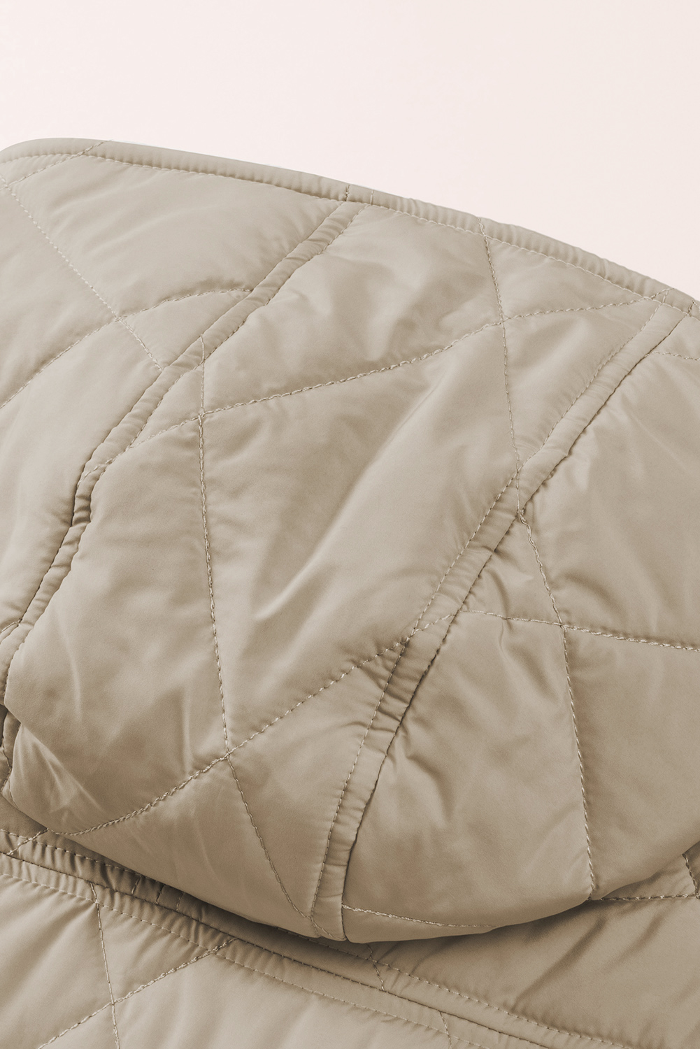 Green Quilted Snap Button Hooded Puffer Coat - loveforevers