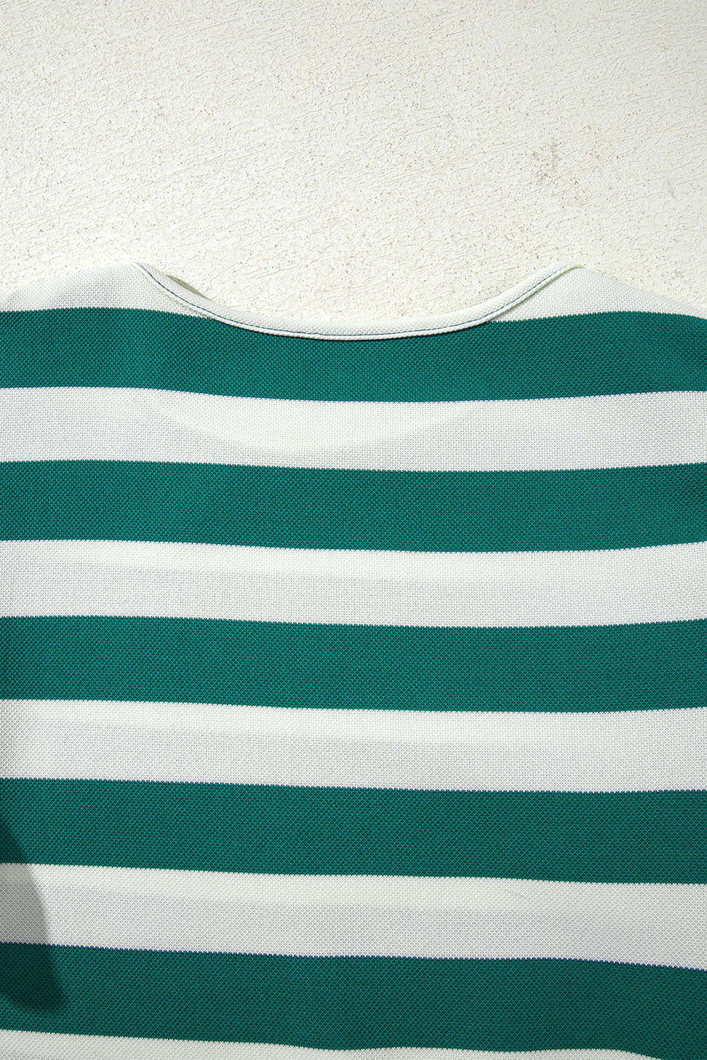 Green Stripe Flutter Sleeve Round Neck Shift Dress - loveforevers