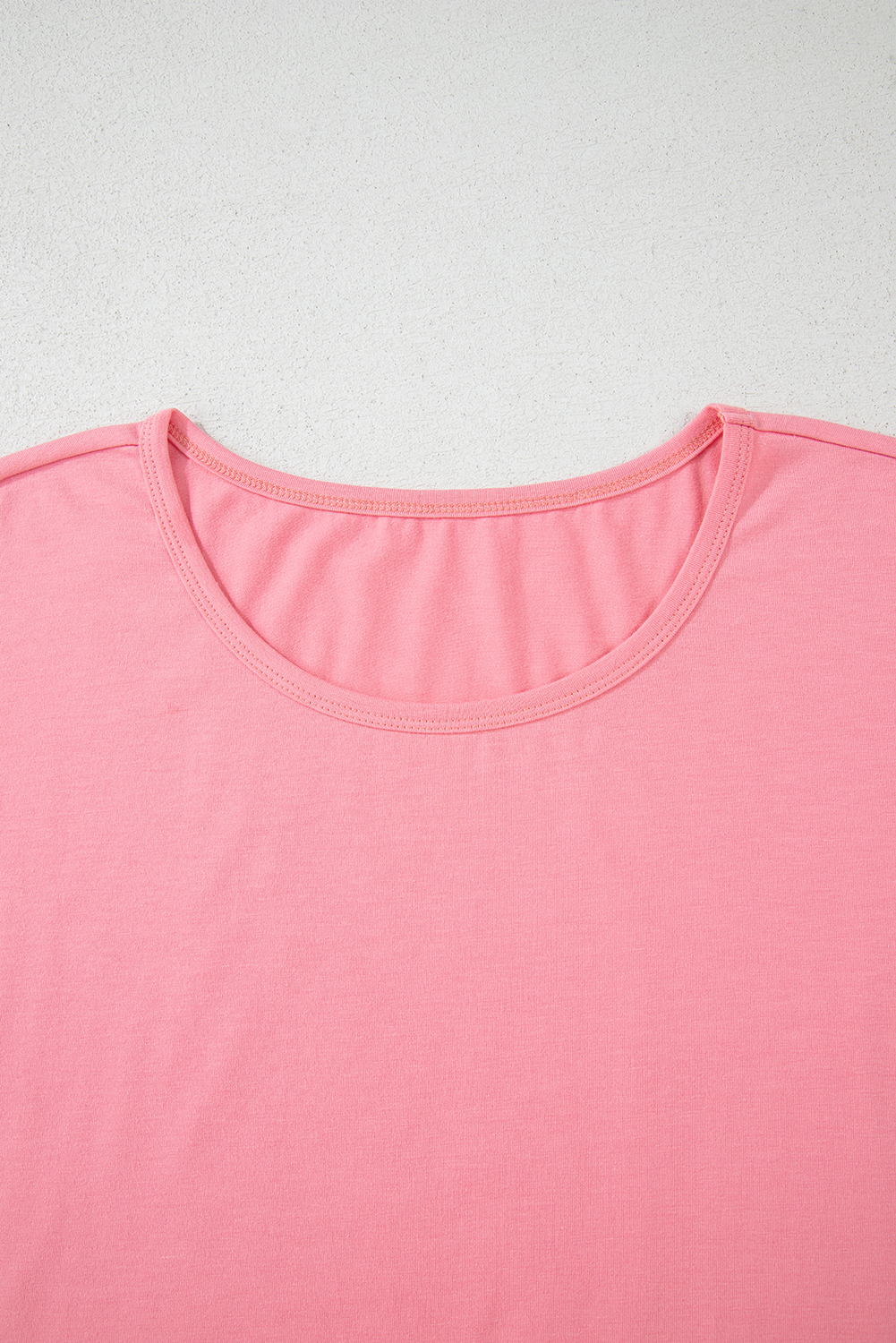 Pink Frilled Hem Loose T-Shirt - loveforevers