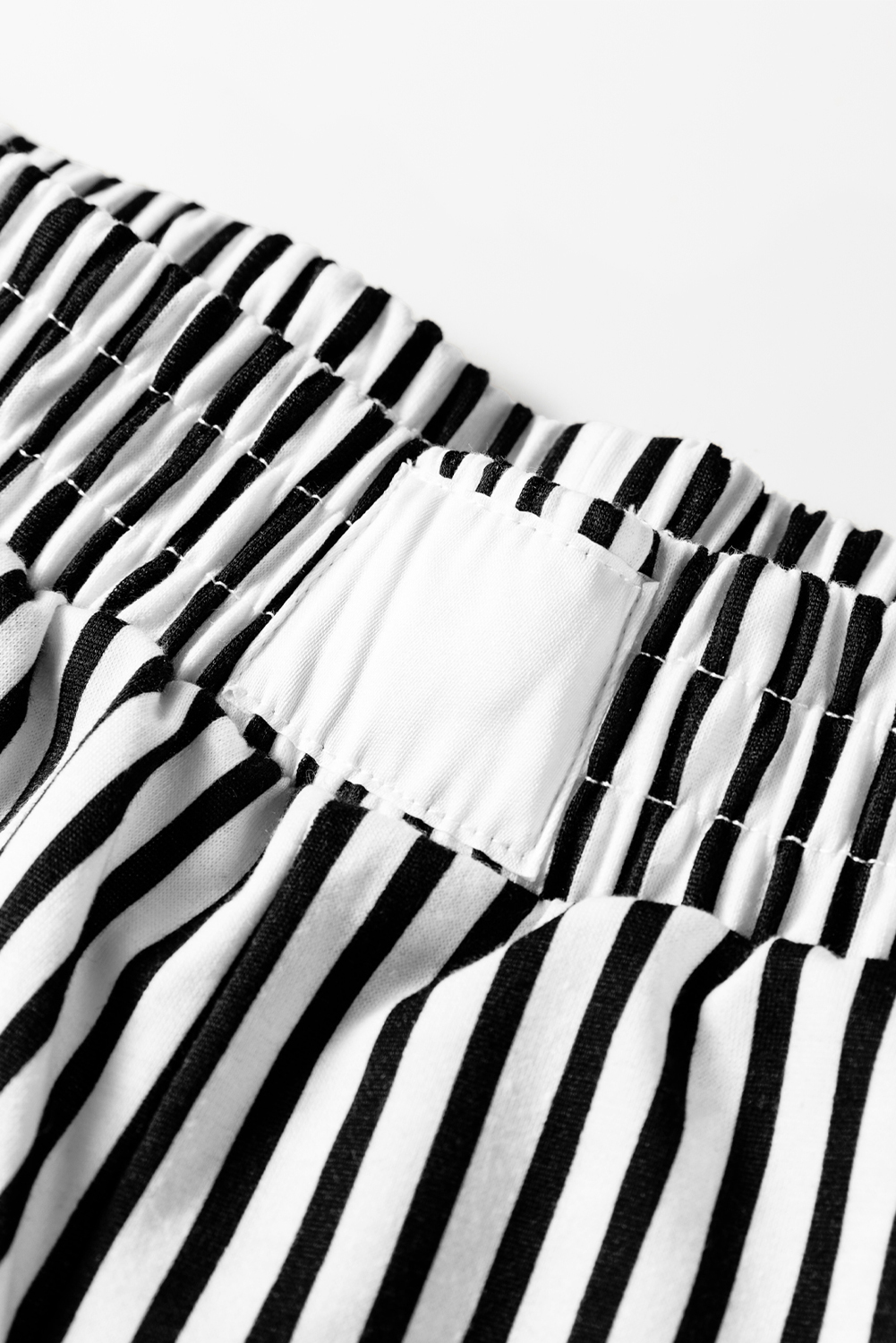 Brown Stripe Elastic High Waist Pocketed Loose Pants - loveforevers