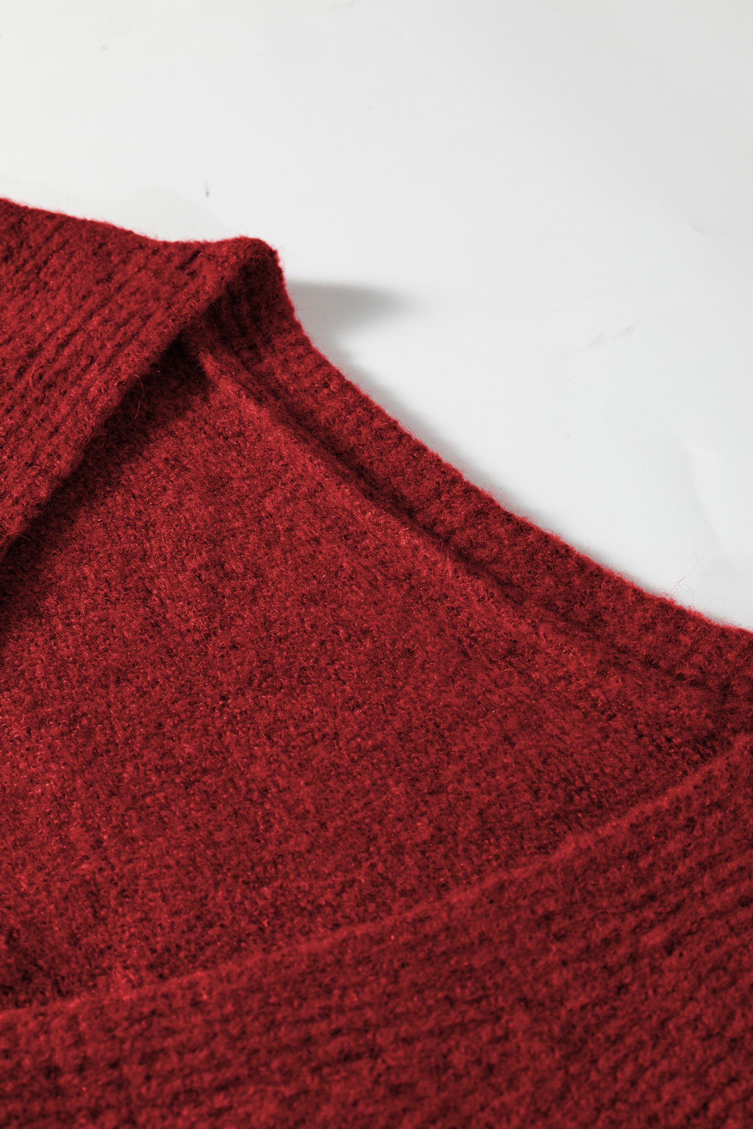 Fiery Red Heart Metal Button V Neck Cardigan Sweater - loveforevers