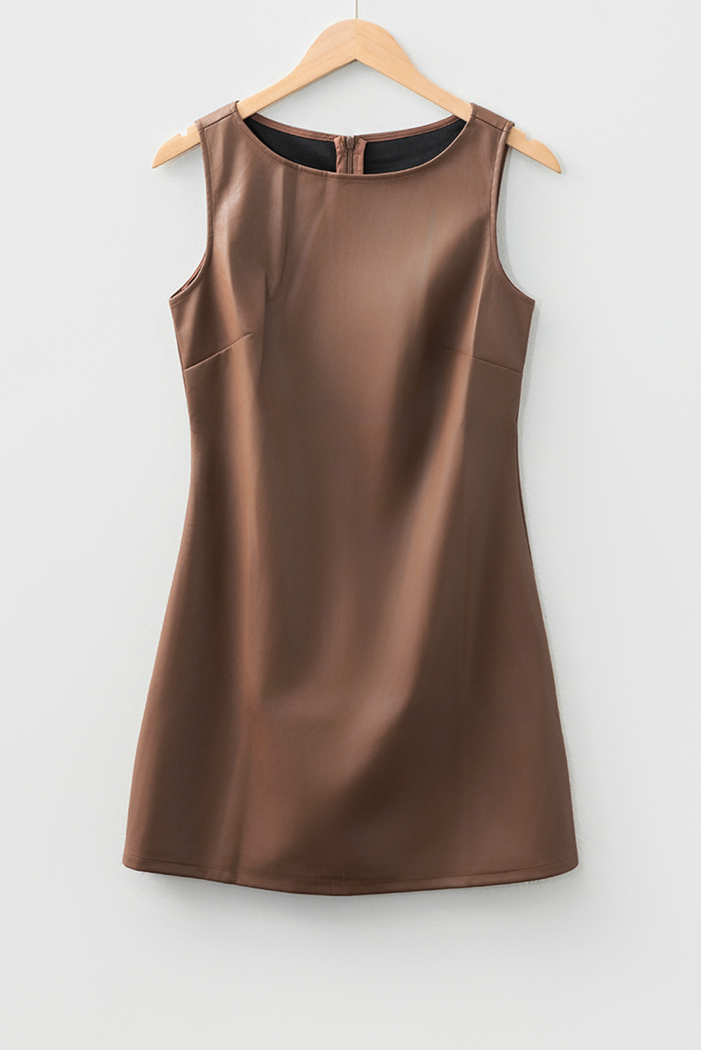 Wild Ginger  Vegan Leather Sleeveless Mini Dress - loveforevers