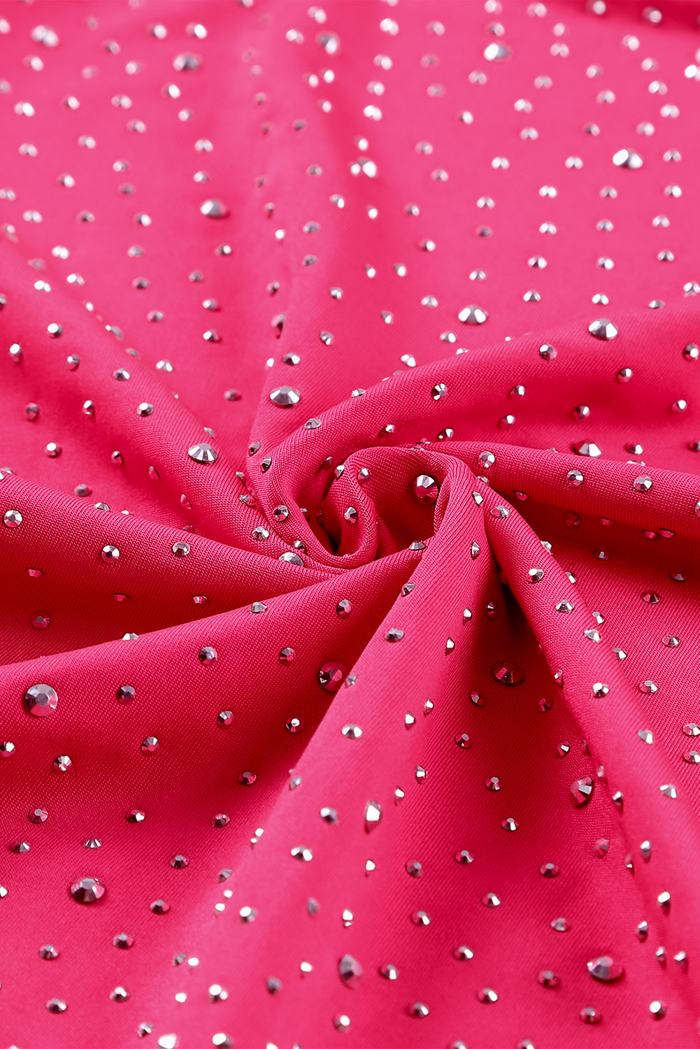 Rose Rhinestone O-neck Long Sleeve Bodysuit - loveforevers