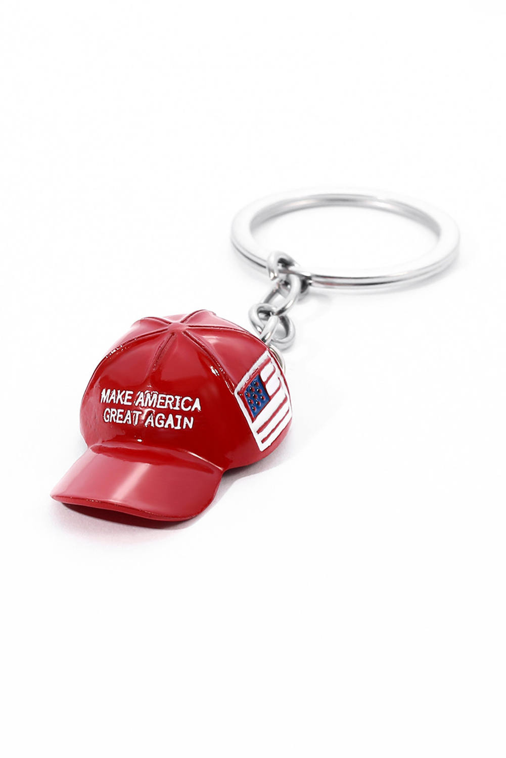 Fiery Red Make America Great Again Cap Pendant Keychain - loveforevers