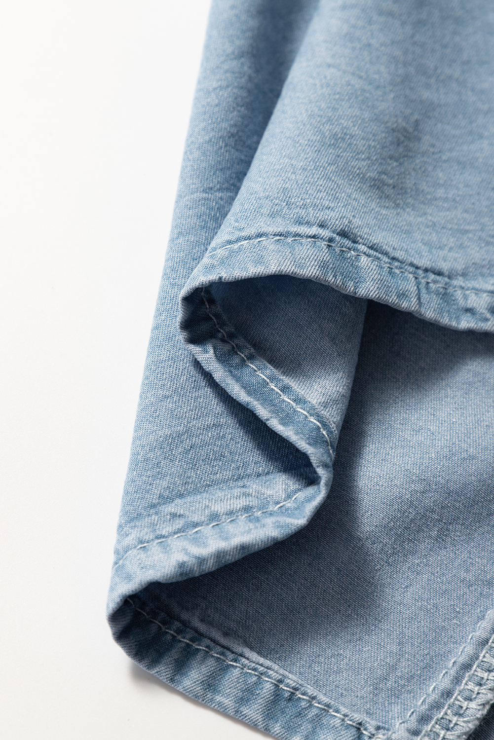 Beau Blue Buttoned Front High Waist Side Pockets Denim Maxi Skirt - loveforevers