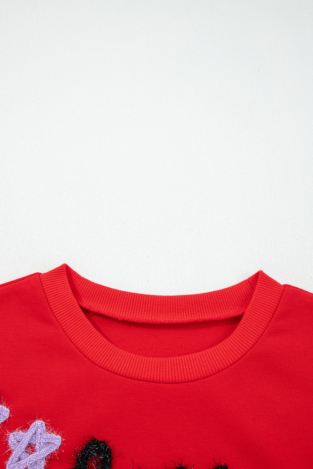 Fiery Red How Bout Them Dawgs Embroidered Script Balloon Sleeve Sweatshirt - loveforevers