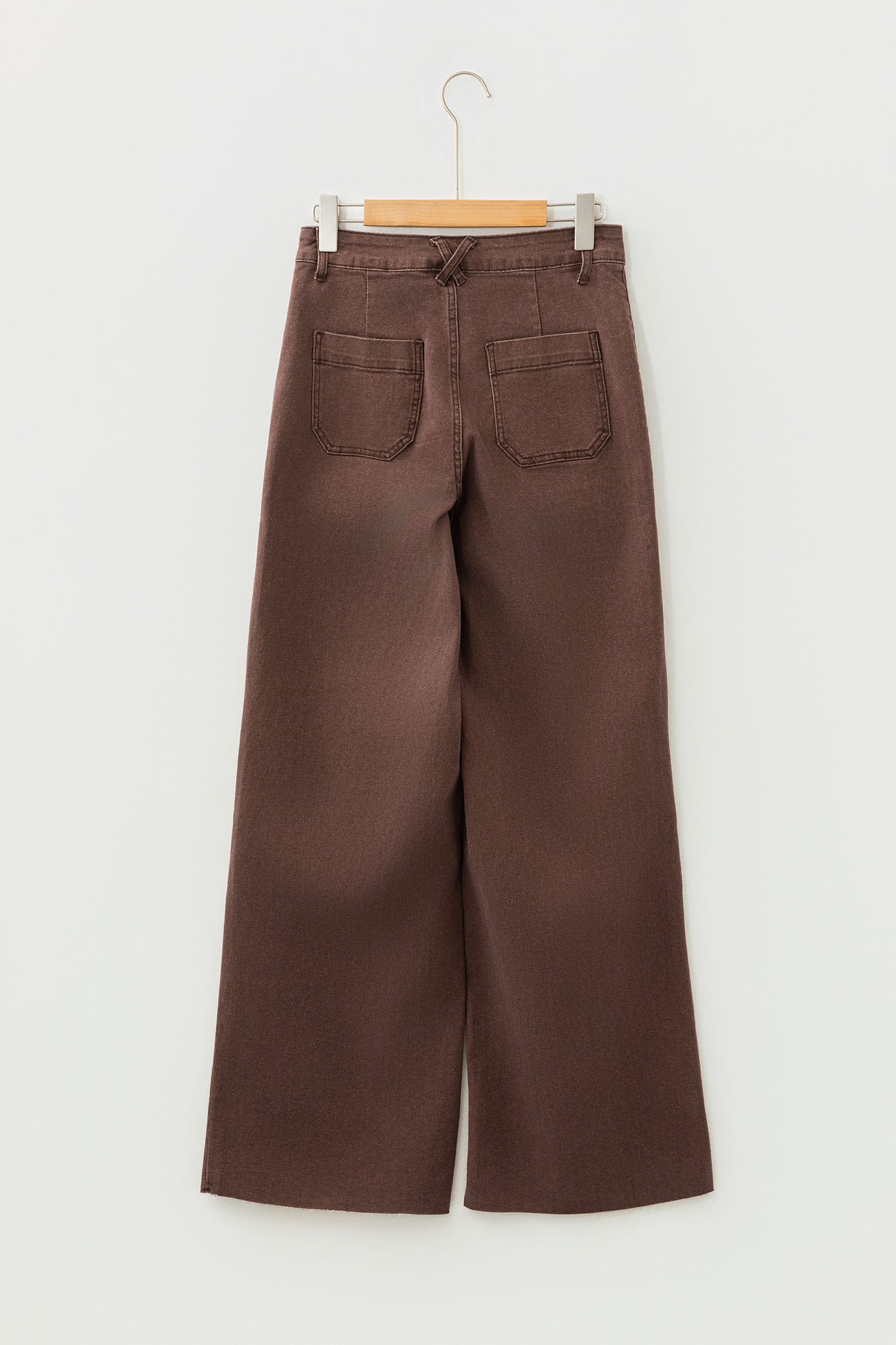 Dusk Blue Retro Washed Patch Pocket Loose Jeans - loveforevers