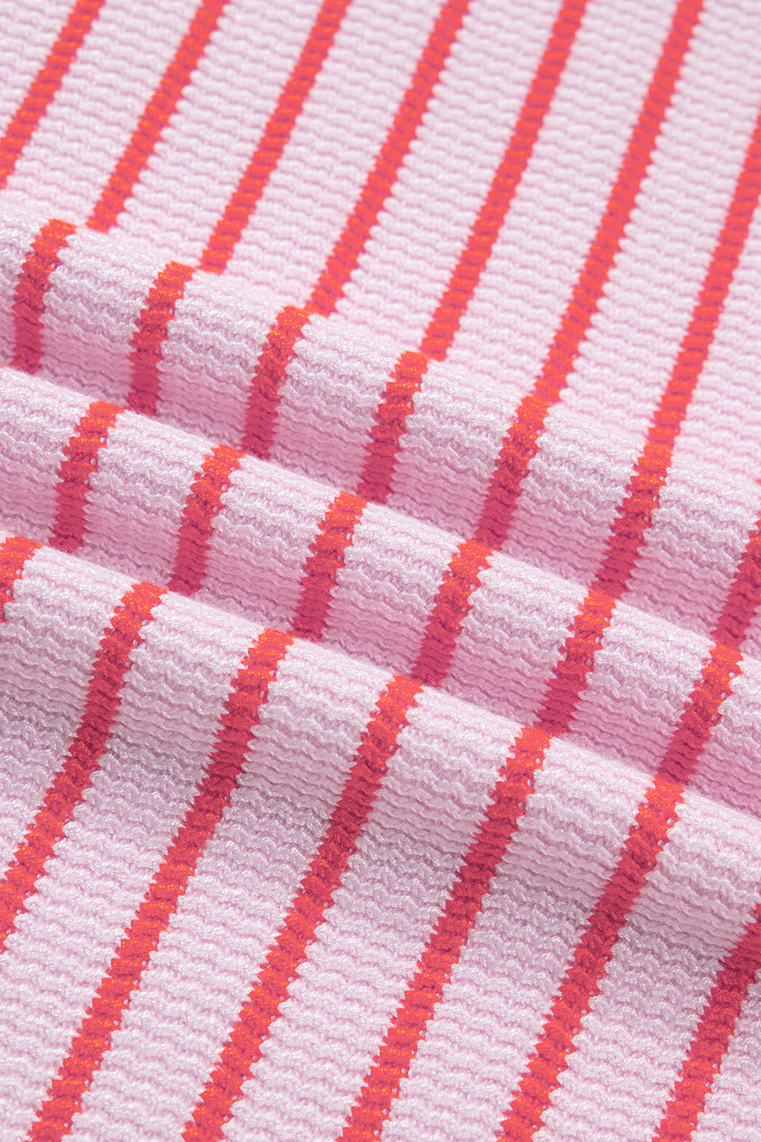 Pink Stripe Textured Knit Sleeveless Casual Sweater Top - loveforevers