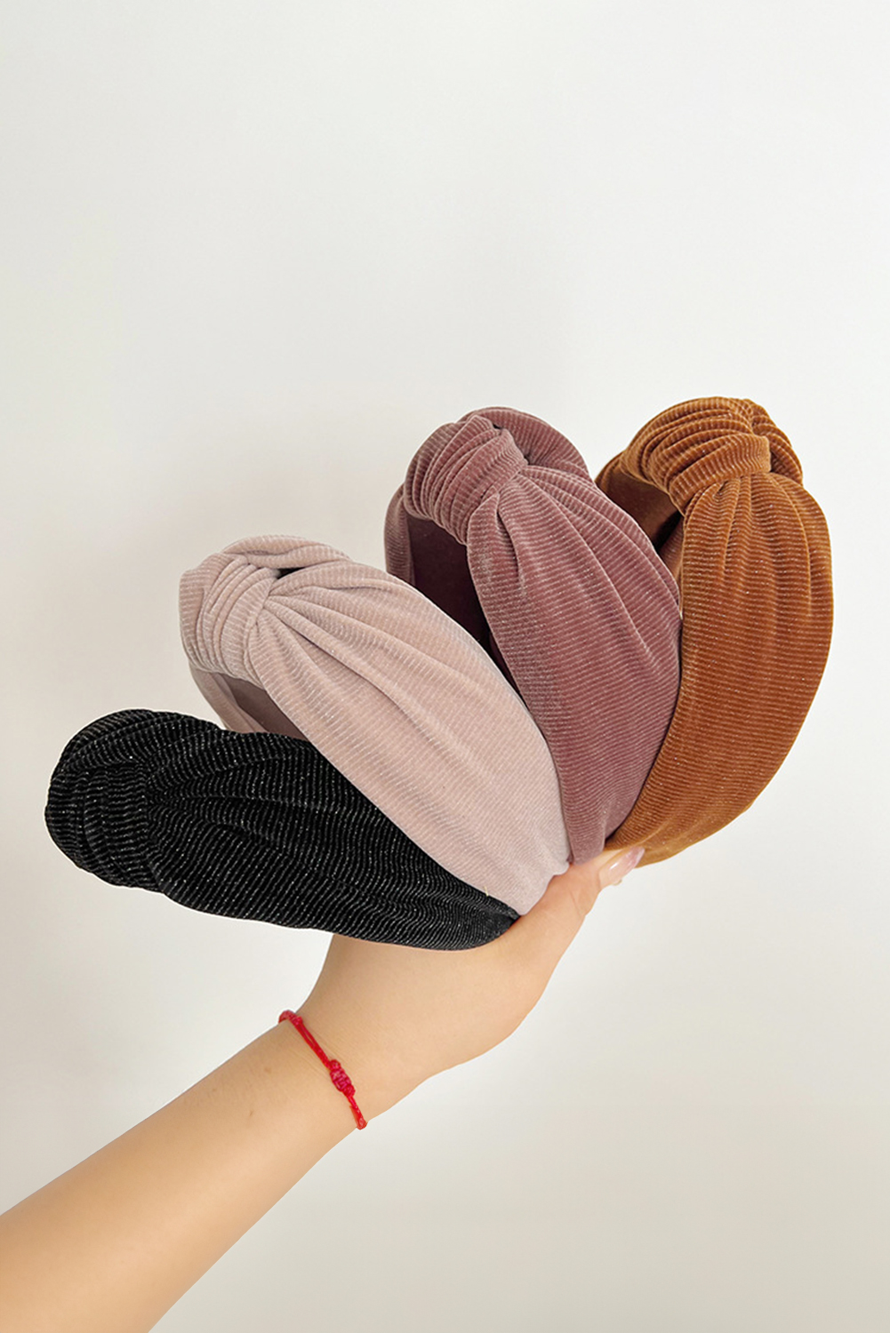 Chestnut Knotted Ribbed Wide Headband - loveforevers