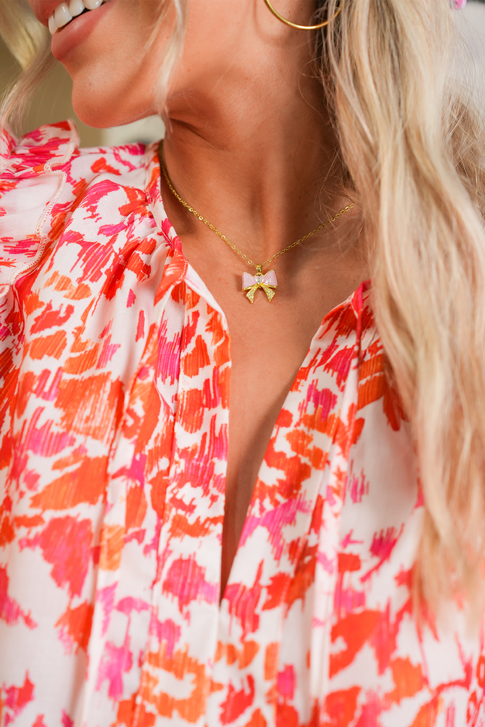 Gold Bow Knot Rhinestone Plated Choker Necklace - loveforevers