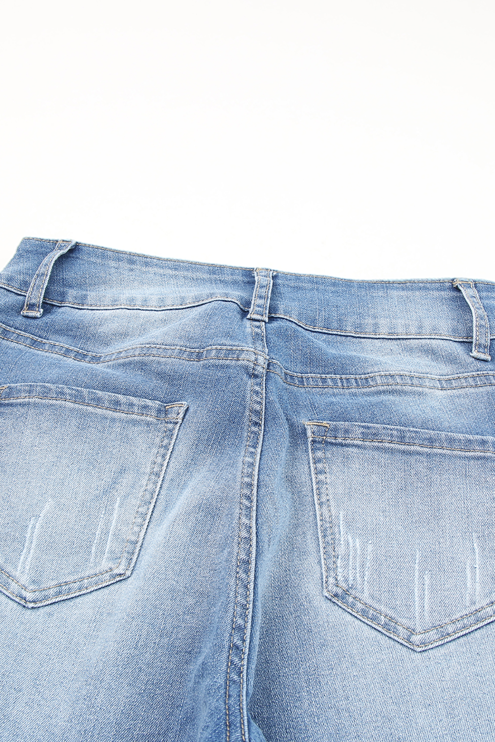 High Waist Distressed Straight Leg Jeans - loveforevers