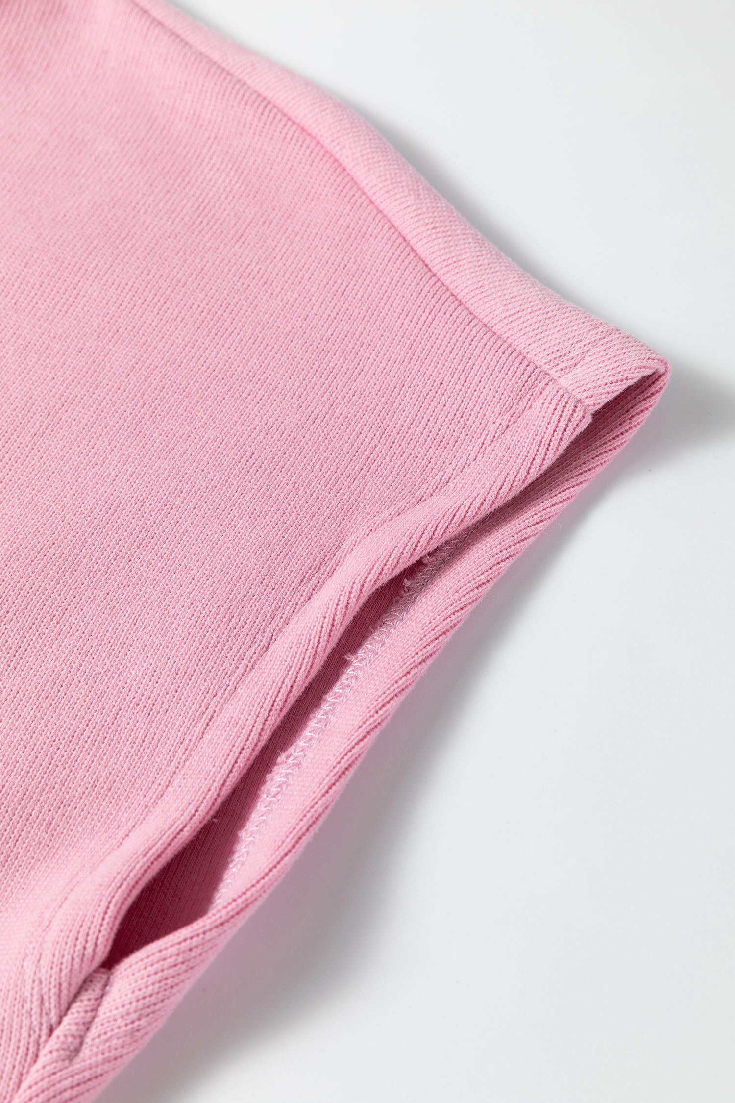 Pink Textured Knit High Neck Loose Tee Elastic Waist Loose Pant Set - loveforevers