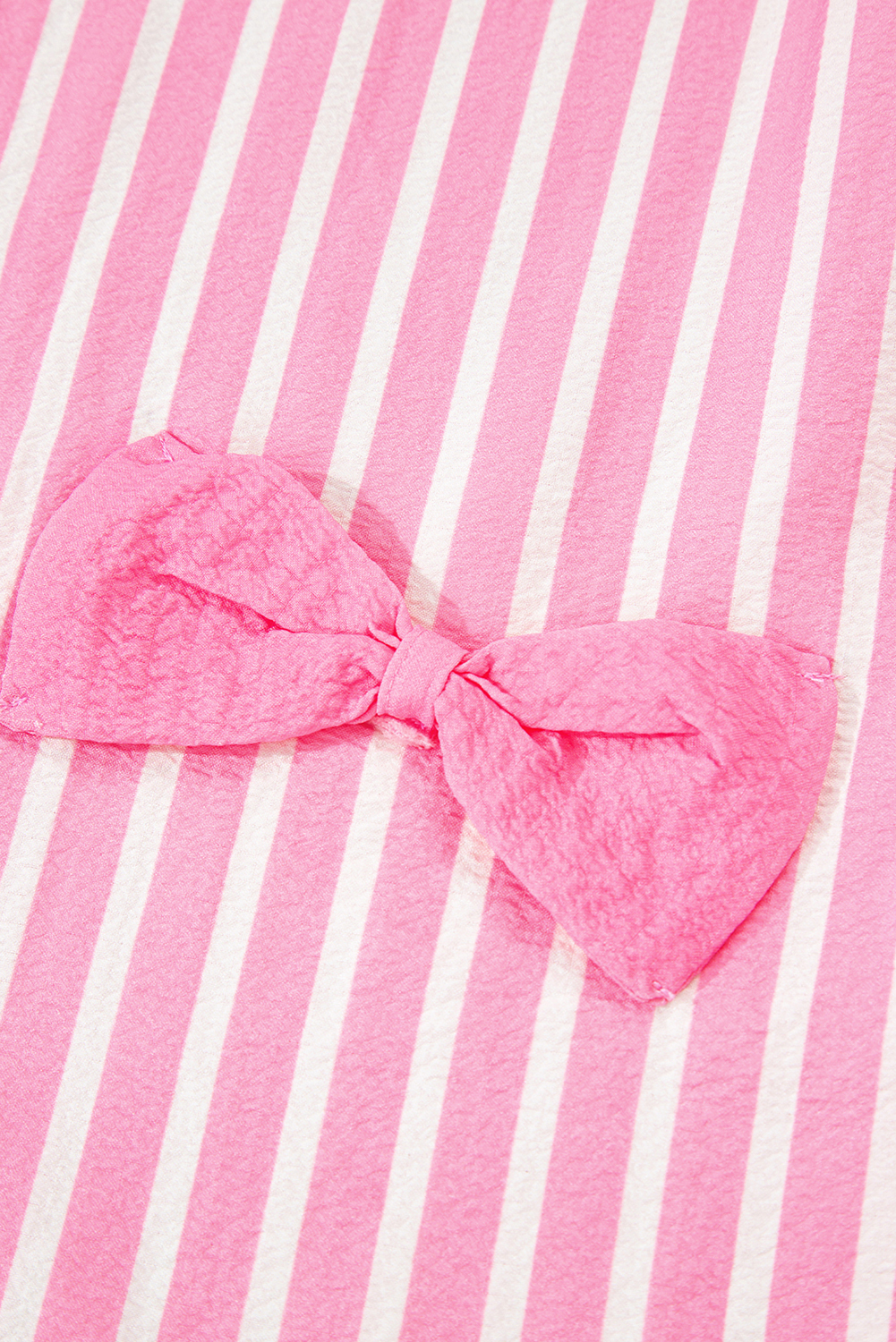 Pink Stripe Buttoned Front Long Sleeve Top and Pants 2 Piece Sleepwear - loveforevers