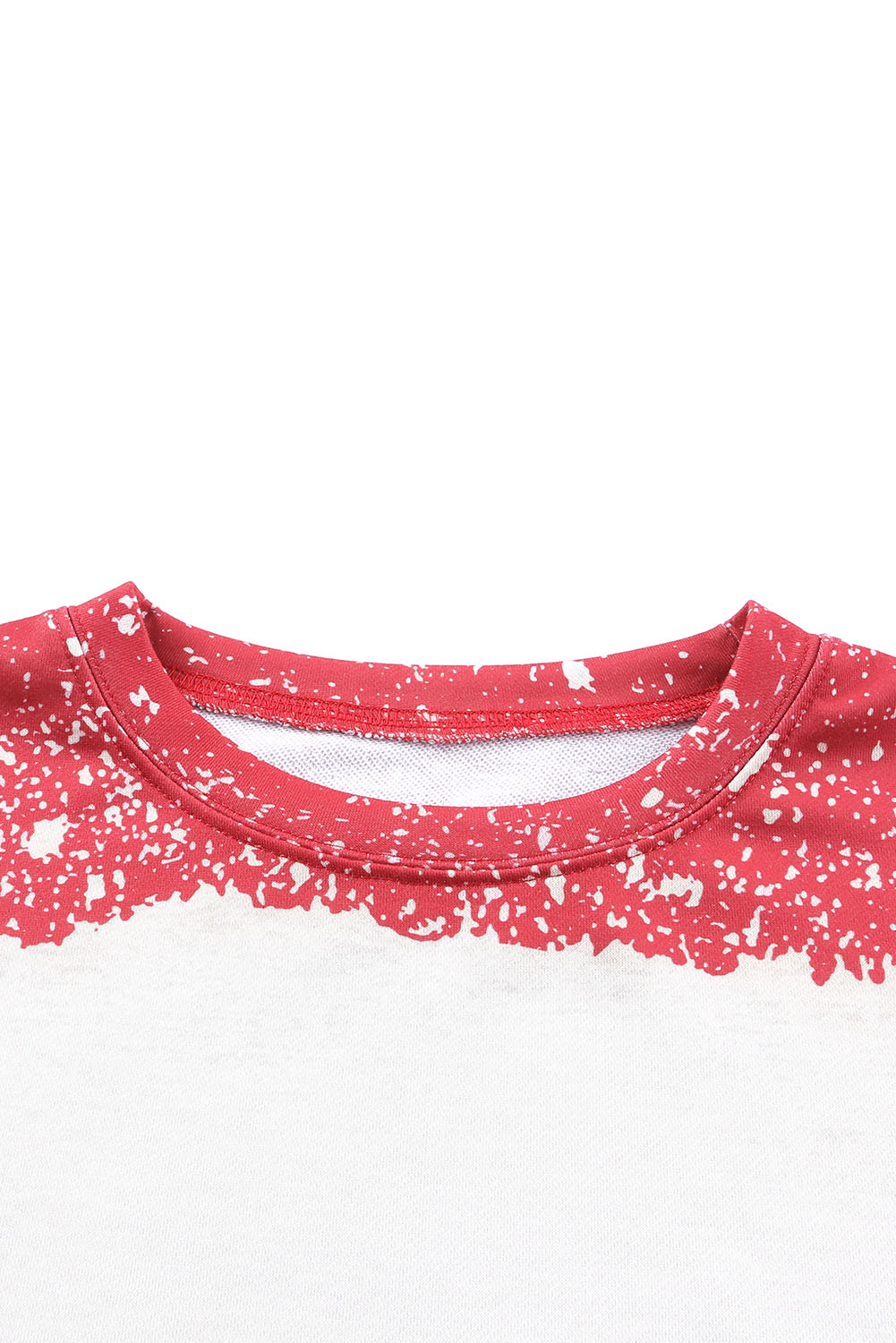 Fiery Red Tie Dye Leopard Drop Shoulder Sweatshirt - loveforevers