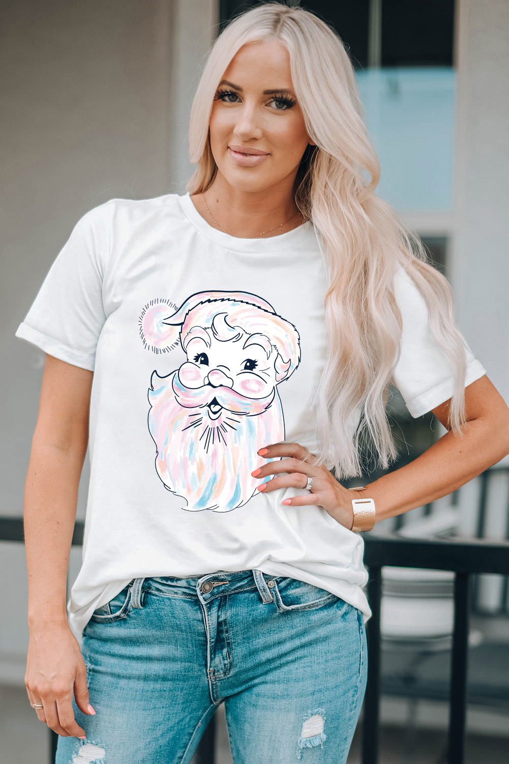 White Harvest Pumpkin Graphic Thanksgiving Tee - loveforevers