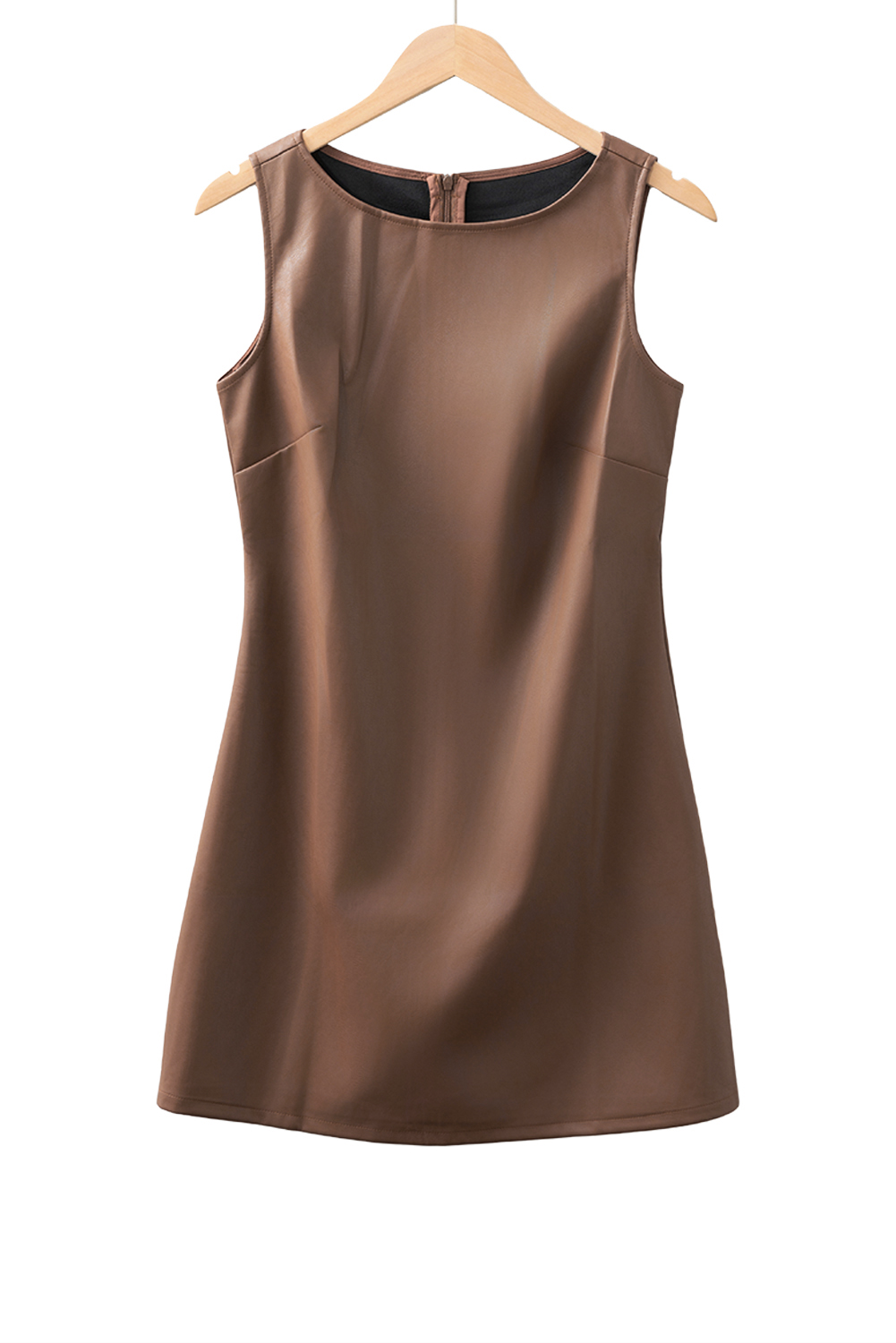 Wild Ginger  Vegan Leather Sleeveless Mini Dress - loveforevers
