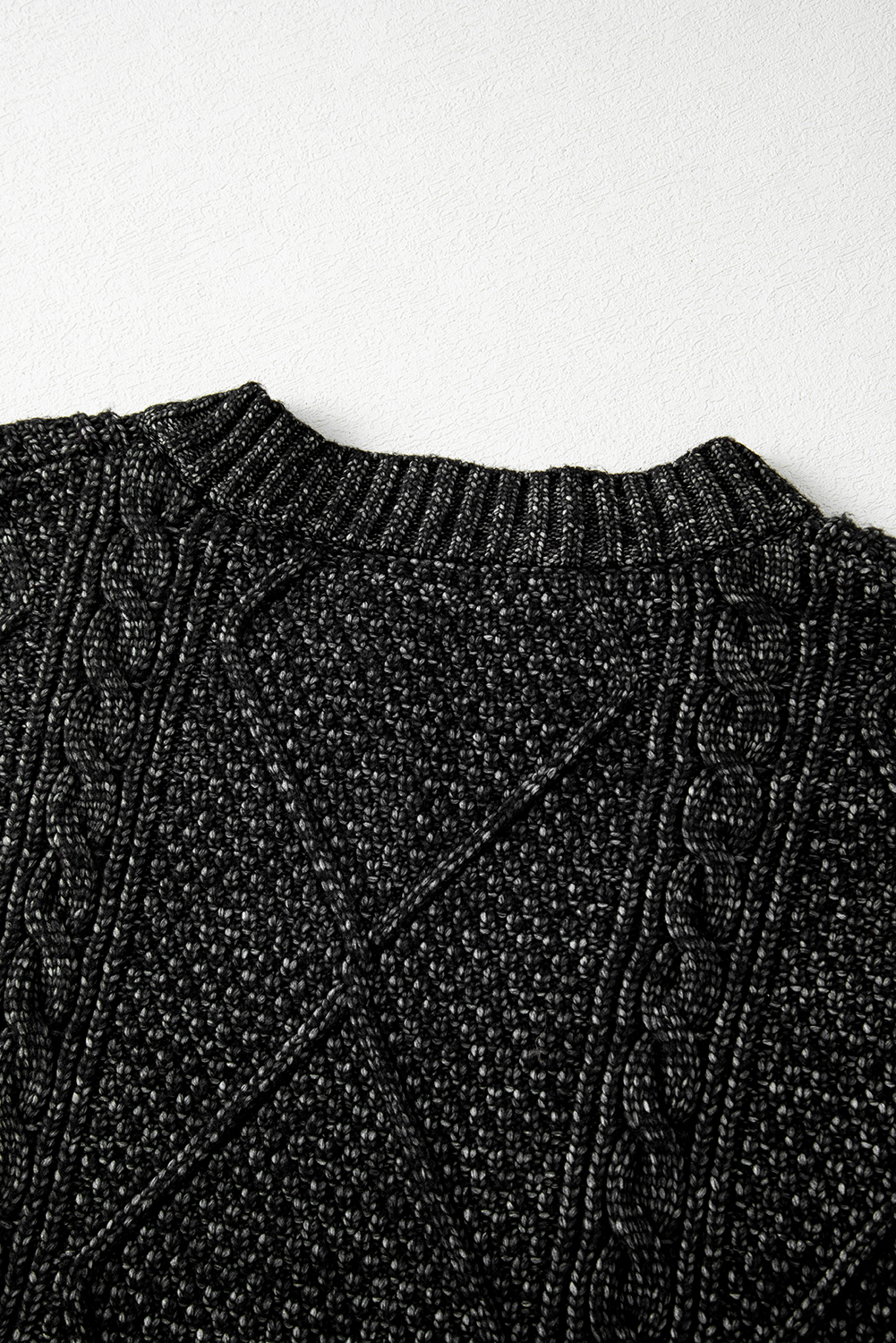 Parchment Cable Knit Drop Shoulder Loose Fit Sweater Dress - loveforevers