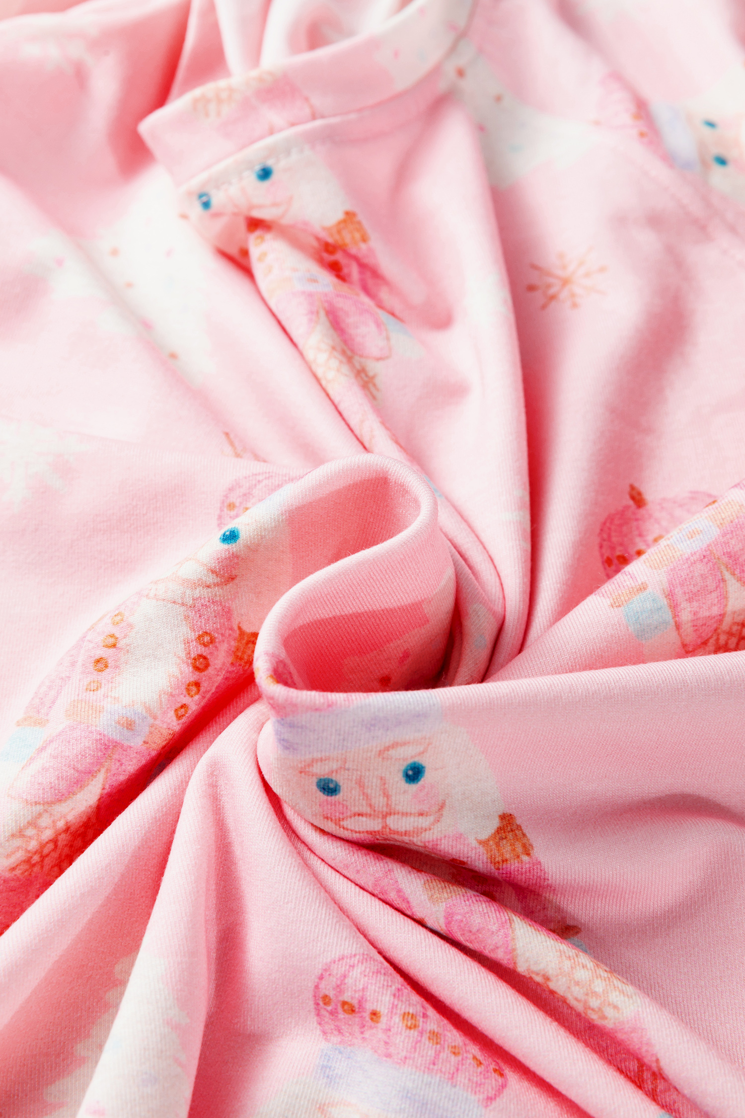 Pink Christmas Tree Nutcracker Print 2pcs Lounge Pant Set - loveforevers