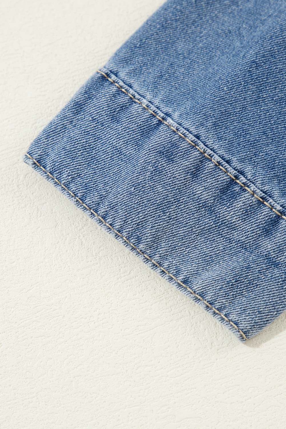Dusk Blue Flap Pockets Slim Buttoned Denim Shirt - loveforevers