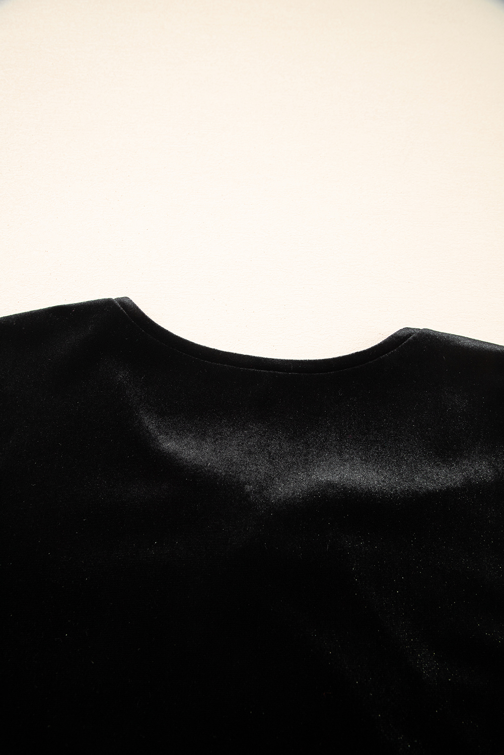 Black Front Tie Velvet Bubble Sleeve Mini Dress - loveforevers