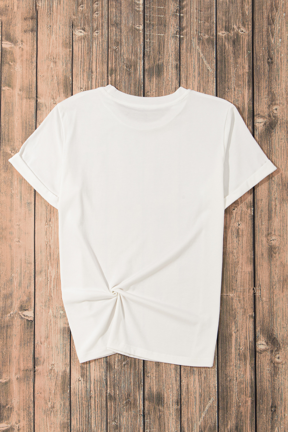 White Crawfish Bow Printed Casual T Shirt - loveforevers