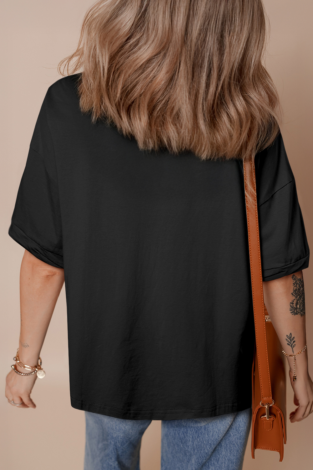 Black American Flag Inspired Bow Graphic Drop Shoulder T Shirt - loveforevers