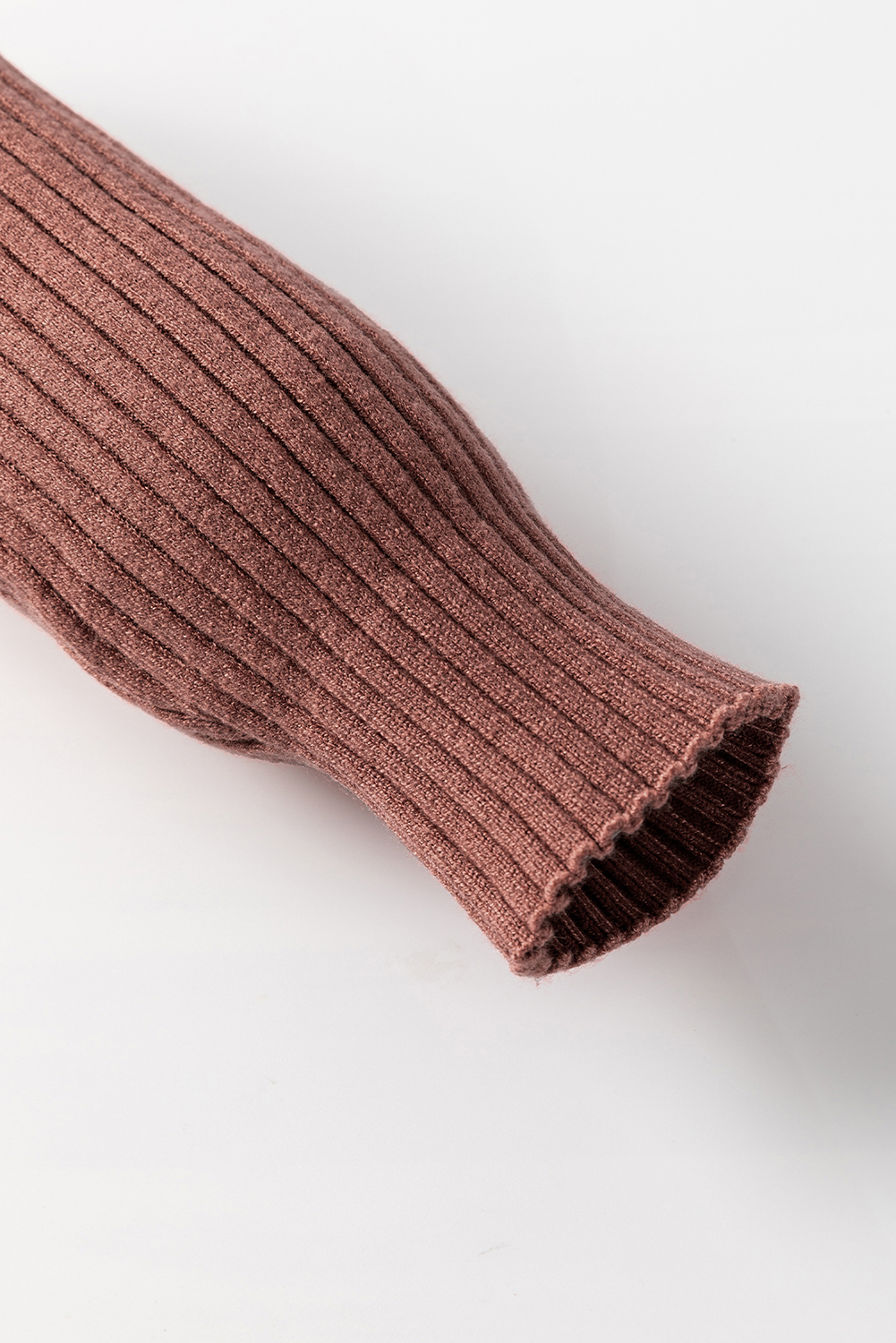 Mineral Red Turtleneck Ribbed Knit Tunic Sweater - loveforevers