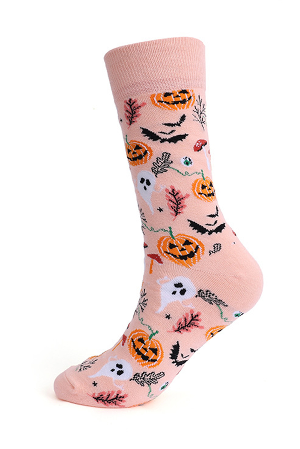 Black Spooky Season Halloween Element Print Socks - loveforevers