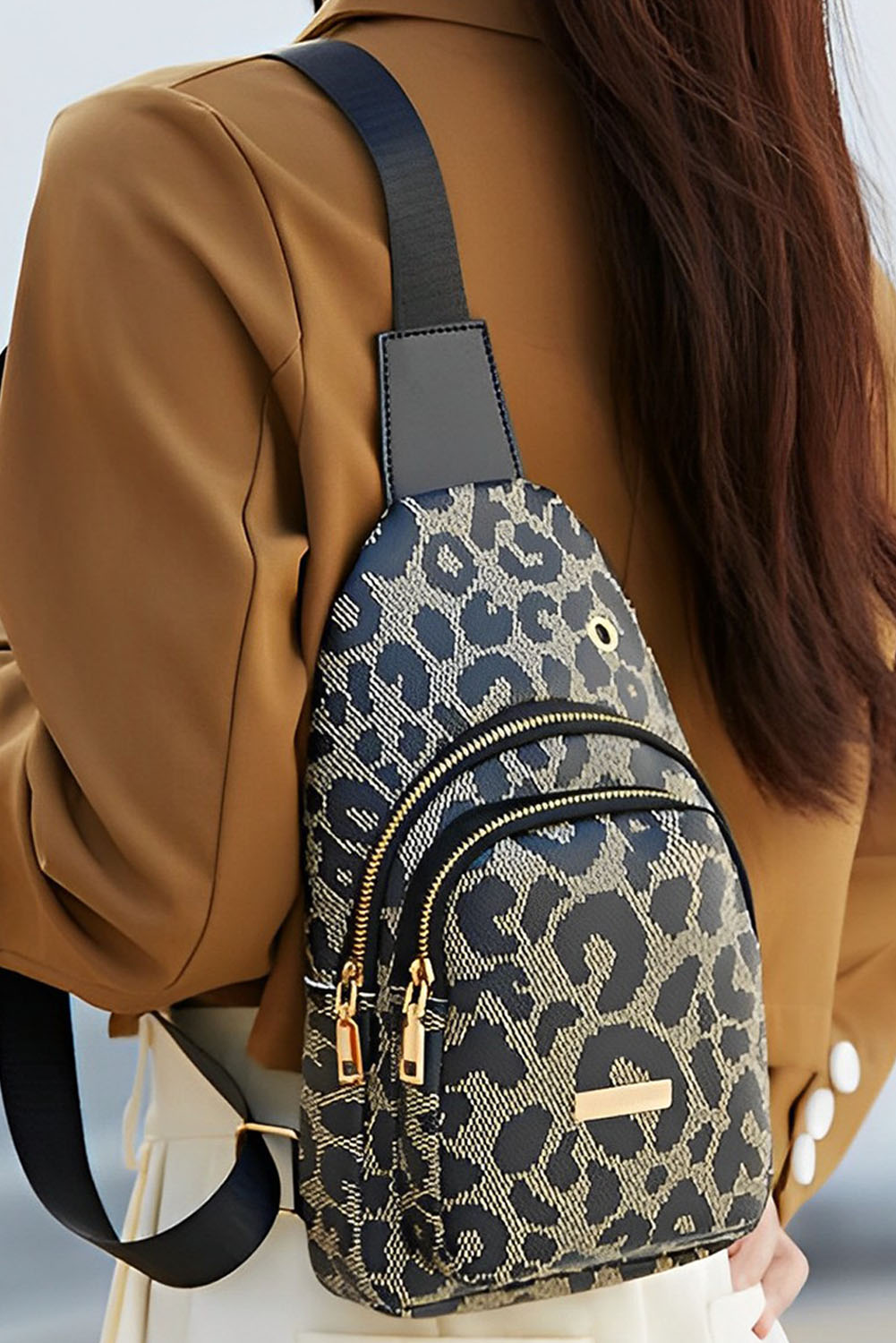 Leopard Print PU Sling Bag - loveforevers